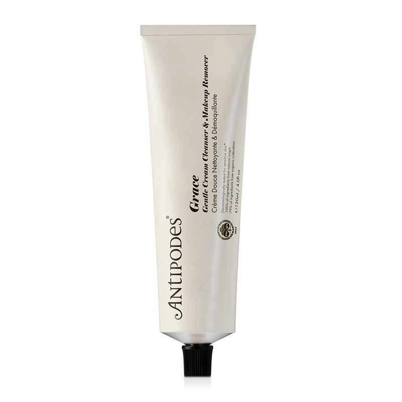 Antipodes Grace Gentle Cream Cleanser & Makeup Remover - Vegan Face Wash for Sensitive Skin | Daily Skincare & Makeup Removal Routine