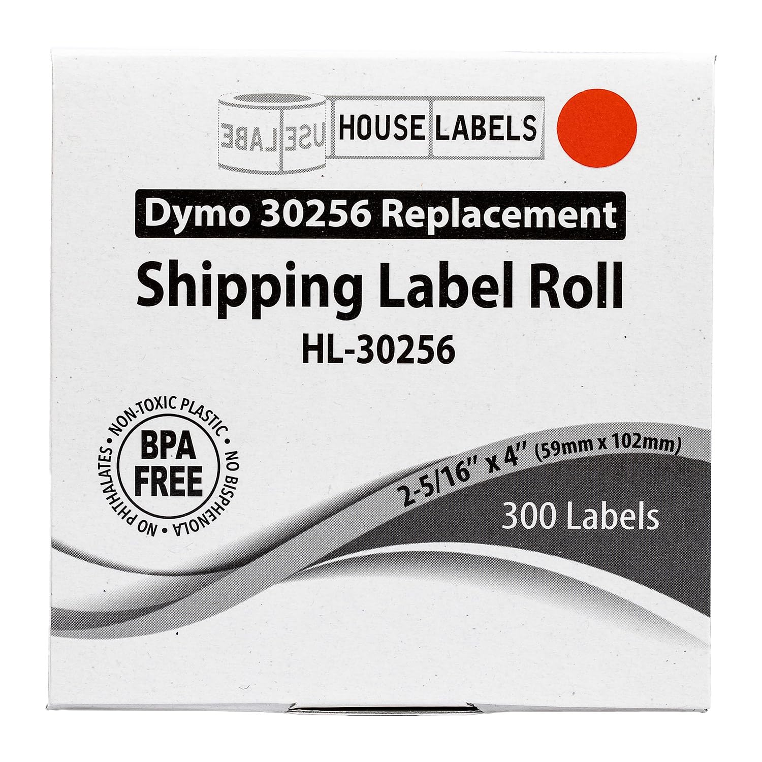 HOUSELABELS Compatible DYMO 30256 RED Shipping Labels (2-5/16