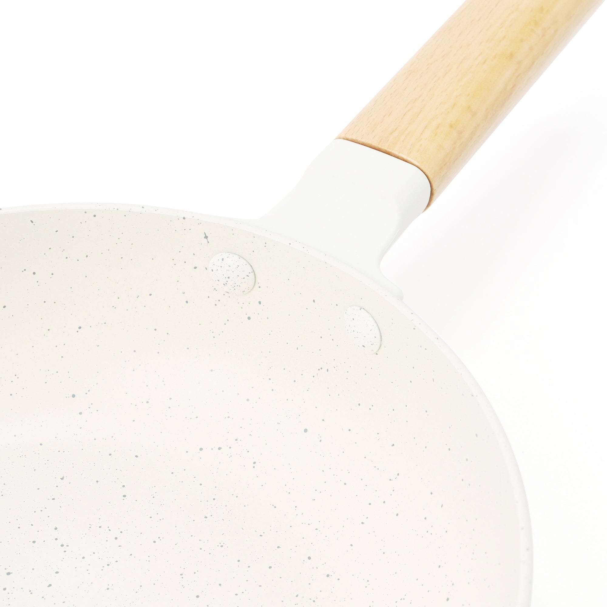 **20cm Ivory Deep Frying Pan - IH & Direct Fire Compatible - Perfect for Stir-Frying, Searing & Deep Frying at Home**