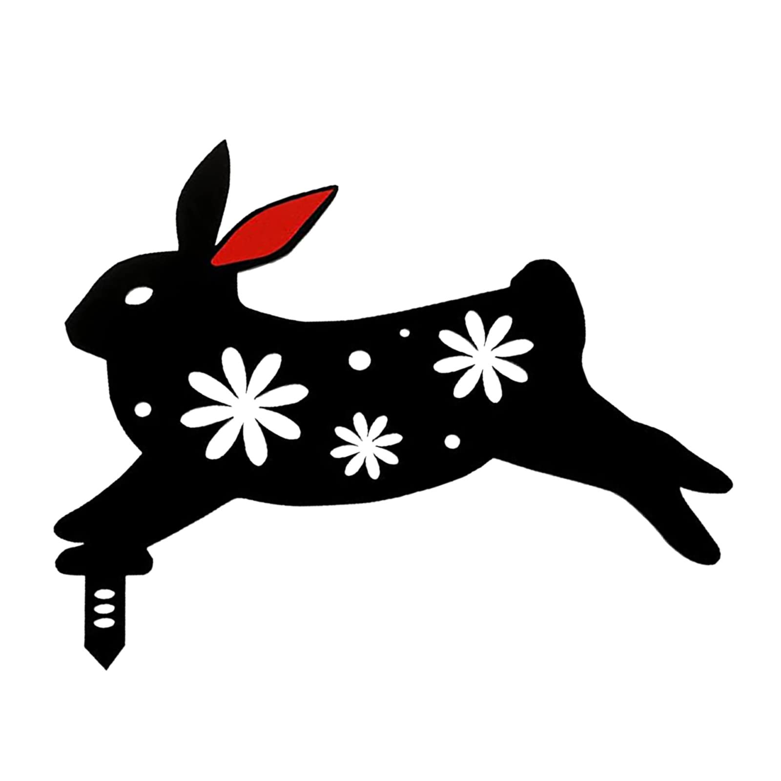 Easter Bunny Wrought Iron Garden Stakes - Outdoor Metal Yard Art Decorations for Spring & Easter - Perfect for Lawn, Garden, Patio, and Front Yard Decor