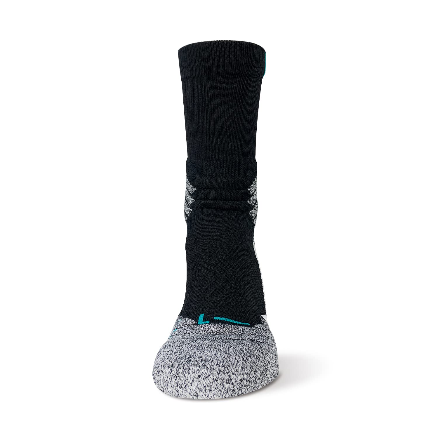 YACCA Men's Basketball Socks with Thick Cushion - Ankle High Athletic Socks for Running, Hiking, Sports & Workout - Breathable Moisture Wicking Socks for Basketball, Gym & Outdoor Activities