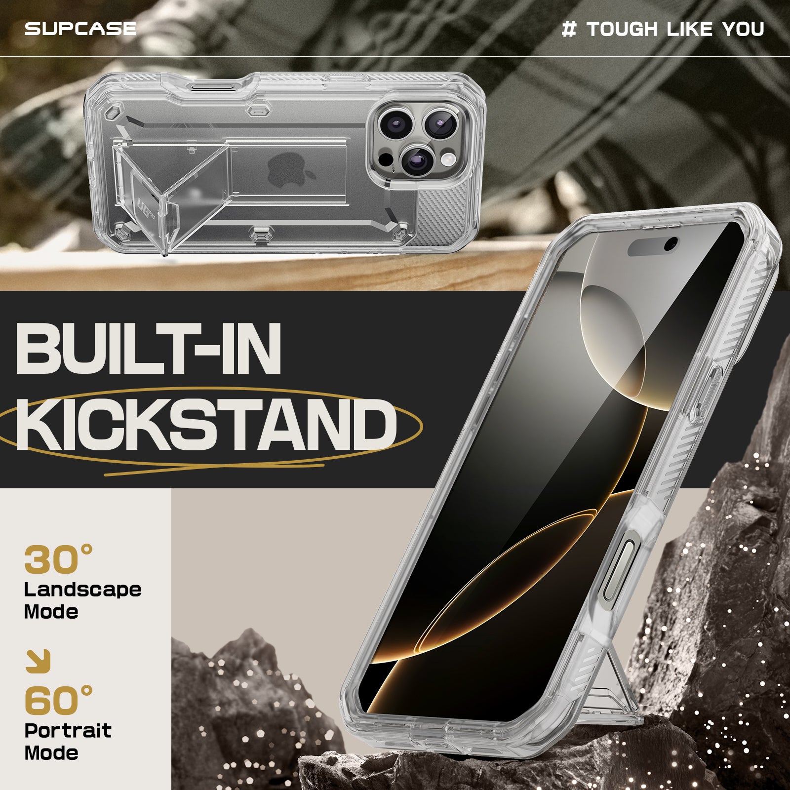 iPhone 16 Pro Max 6.9 Inch Shockproof Case - Unicorn Beetle PRO Series Clear Protective Cover | Military-Grade Drop Protection, Scratch Resistant | Perfect for Outdoor Adventures, Construction Work & Extreme Sports