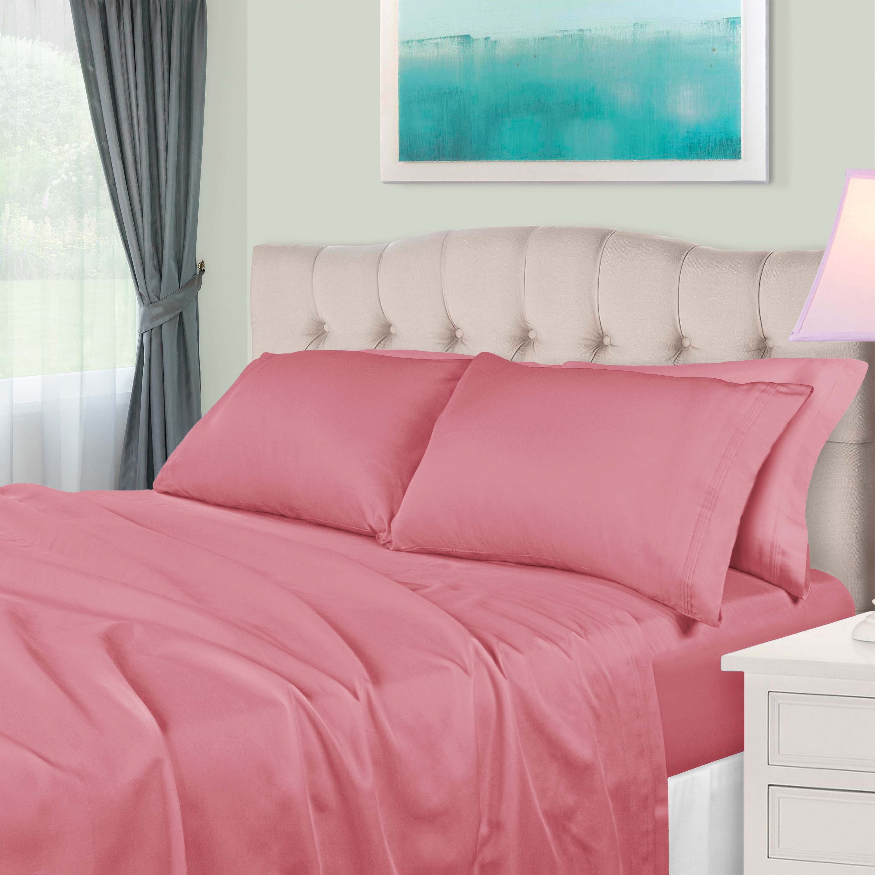 Premium 650 Thread Count Egyptian Cotton Sheet Set - Eco-Friendly, Breathable & Hypoallergenic - Perfect for Luxury Bedding & Hot Sleepers