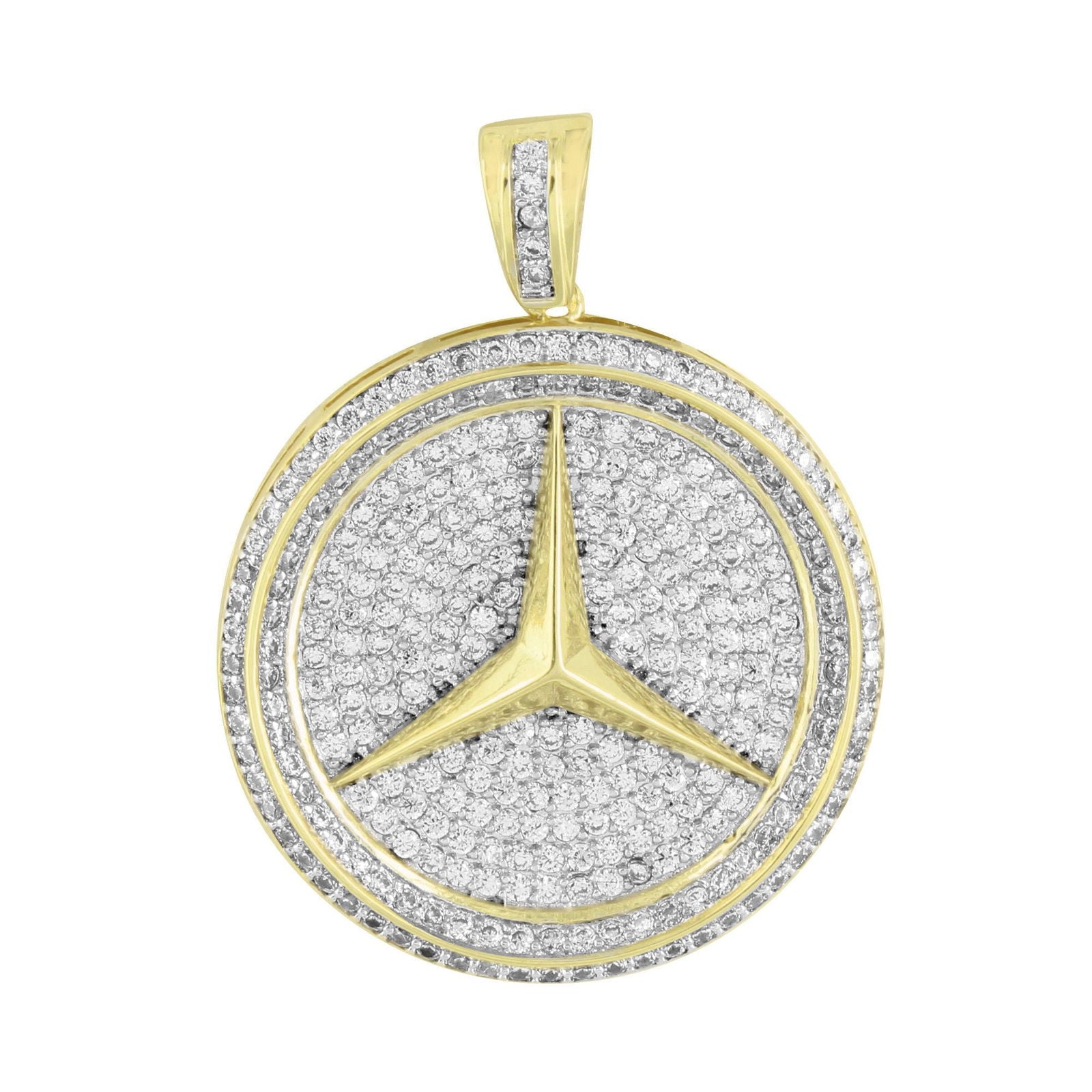 14K Yellow Gold Luxury Car Logo Pendant Necklace - Perfect for Car Enthusiasts & Gift Giving | Elegant Jewelry for Men & Women