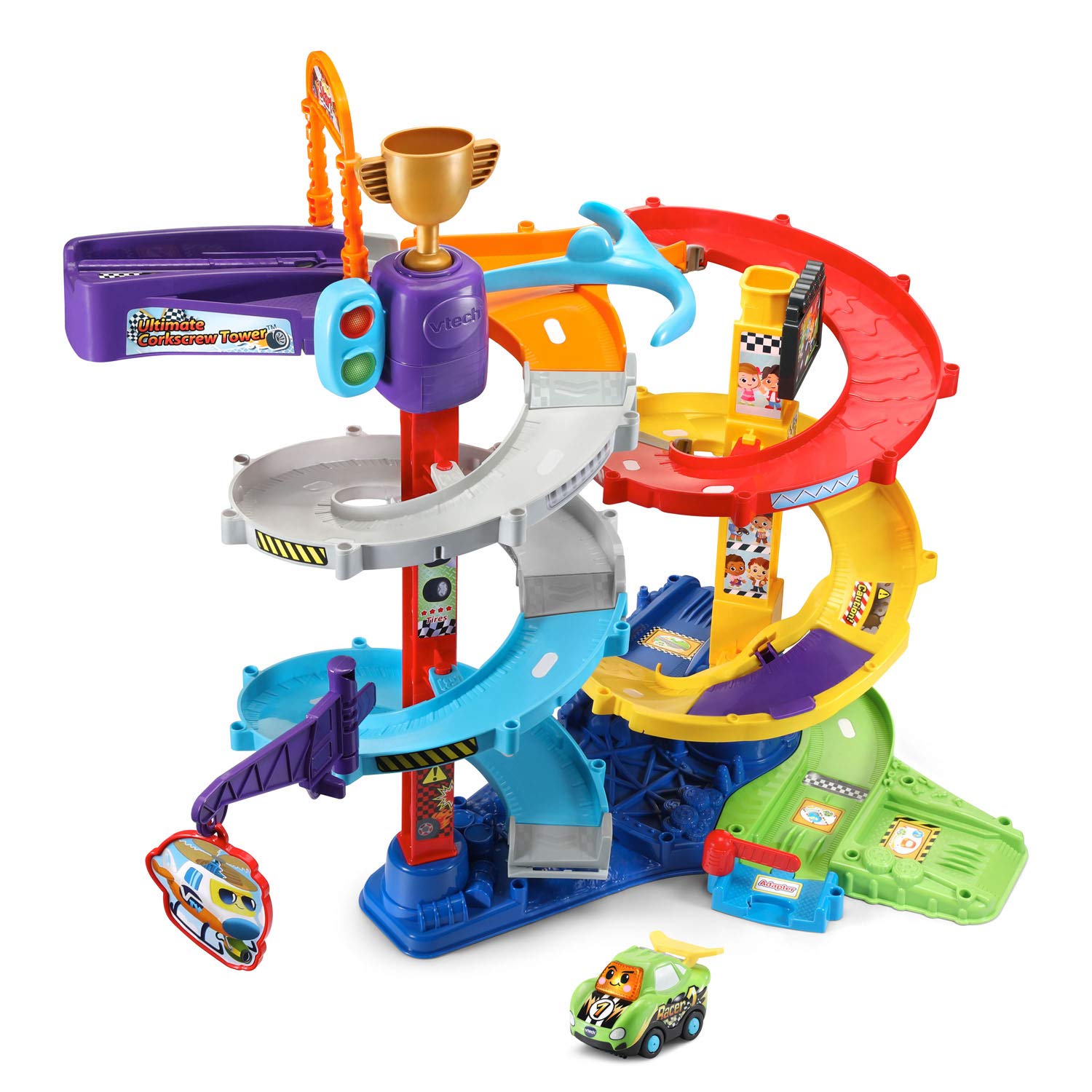 VTech Go! Go! Smart Wheels Ultimate Corkscrew Tower Playset - Interactive Learning Toy for Toddlers & Preschool Kids - Race Track with Lights & Sounds - Perfect for Indoor Playtime & Early Childhood Development