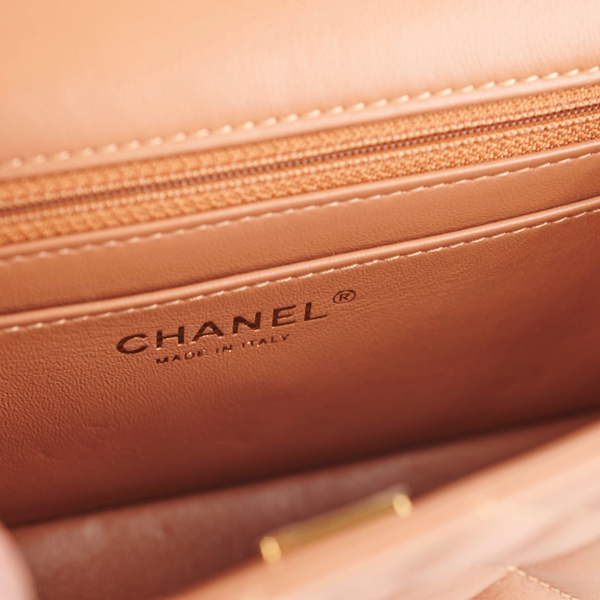 Authentic Chanel Mini Rectangular Flap Bag in Caramel with Gold Hardware - 2022 Collection | Luxury Crossbody Purse for Women, Perfect for Date Nights & Special Occasions
