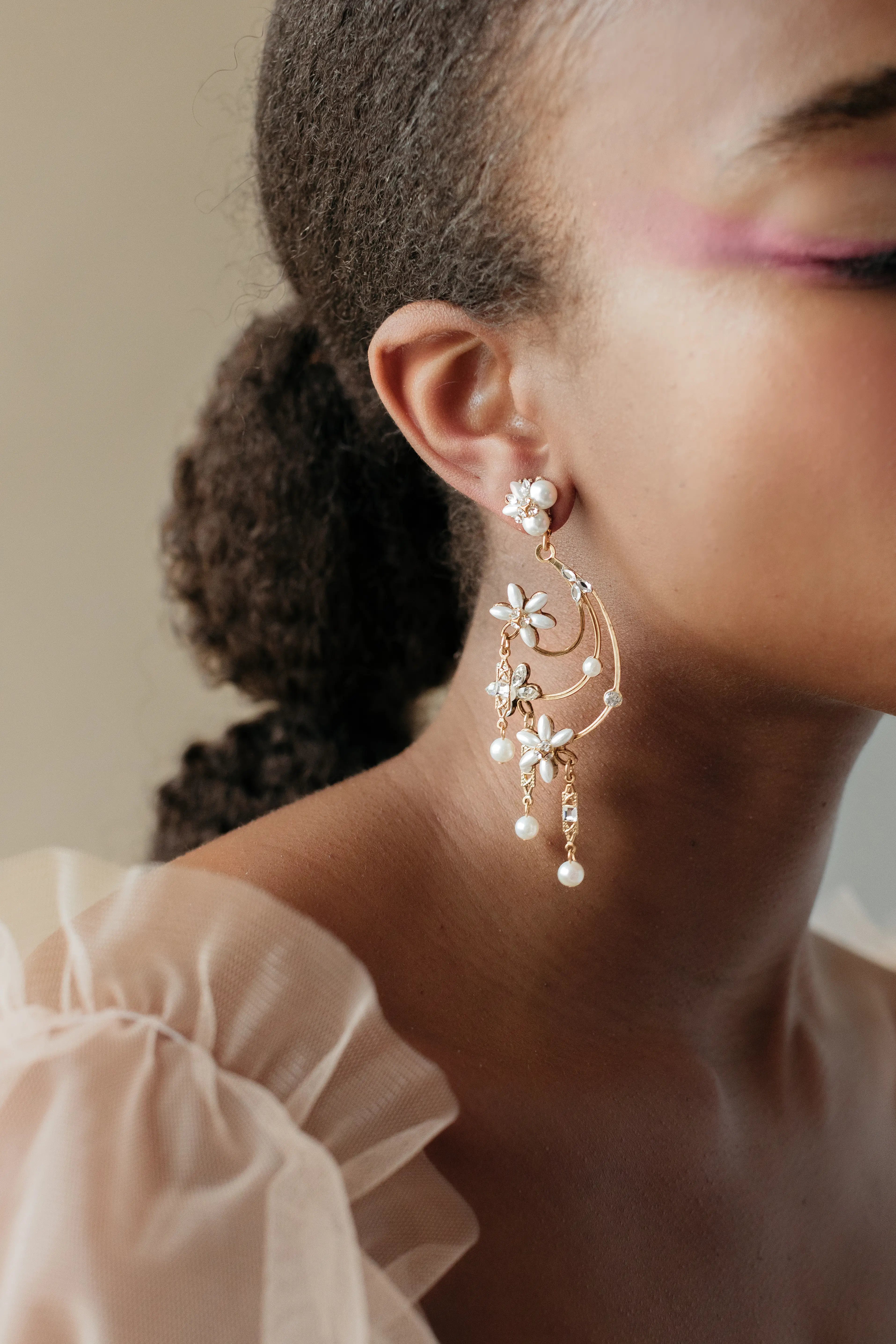 Elegant Flower Earrings for Women - Dainty Floral Studs & Dangle Jewelry - Perfect for Weddings, Parties & Everyday Wear