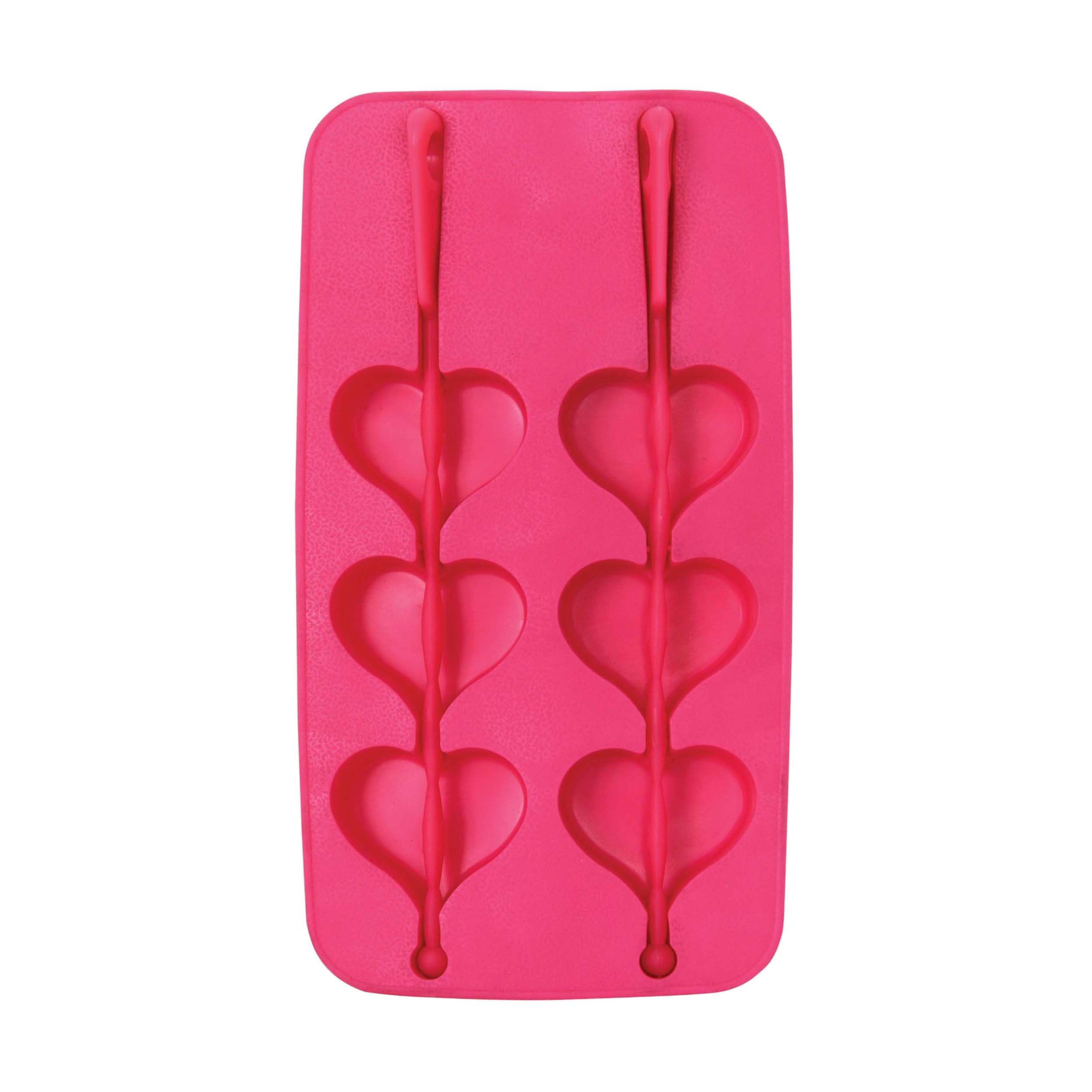 Premium Pink Plastic Ice Cube Tray - BPA-Free, Reusable & Durable for Cocktails, Drinks & Party Decor - Perfect for Home, Bar & Kitchen Use