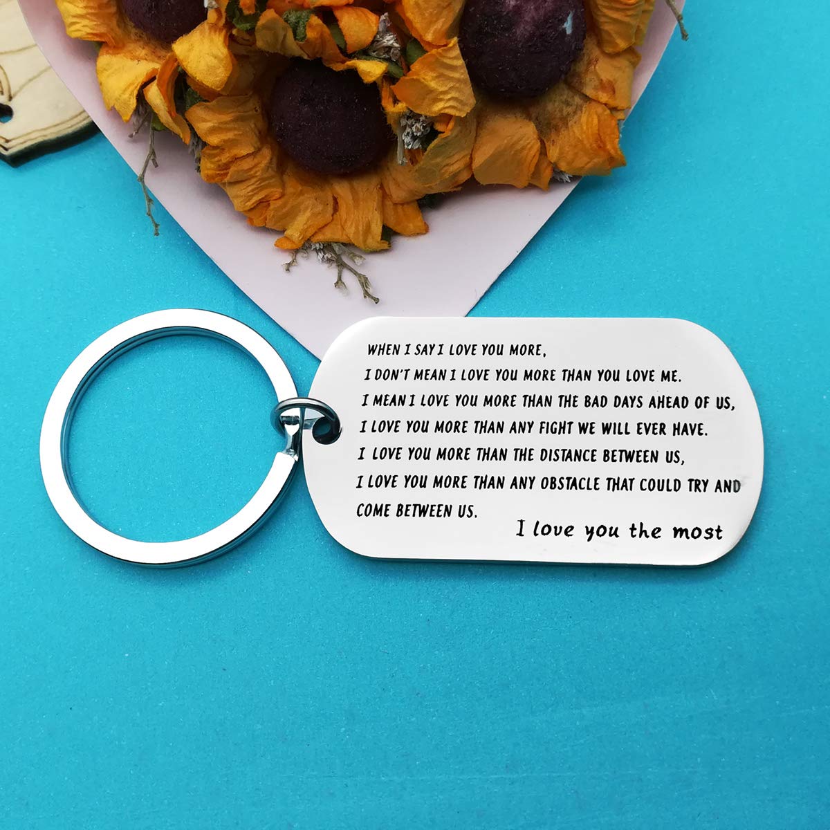 Romantic Nekoki Couple Keychain - Perfect Gift for Boyfriend, Husband, Fiance | I Love You Anniversary, Christmas, Birthday, Father's Day & Valentine's Day Gifts for Him | Cute Matching Couple Accessories for Everyday Carry & Special Occasions
