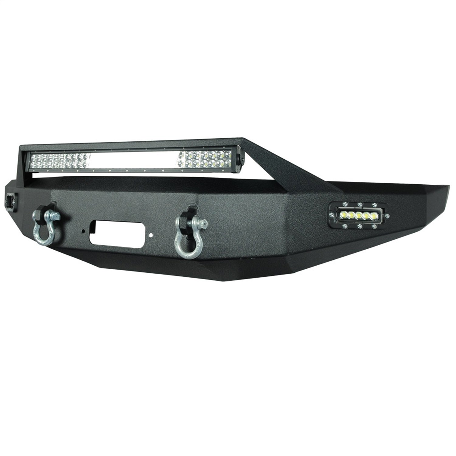 57-0102 Heavy Duty Front LED Winch Bumper for Jeep Wrangler & Off-Road Trucks - Waterproof & Durable Steel Construction - Perfect for Off-Roading, Rock Crawling & Adventure Vehicles