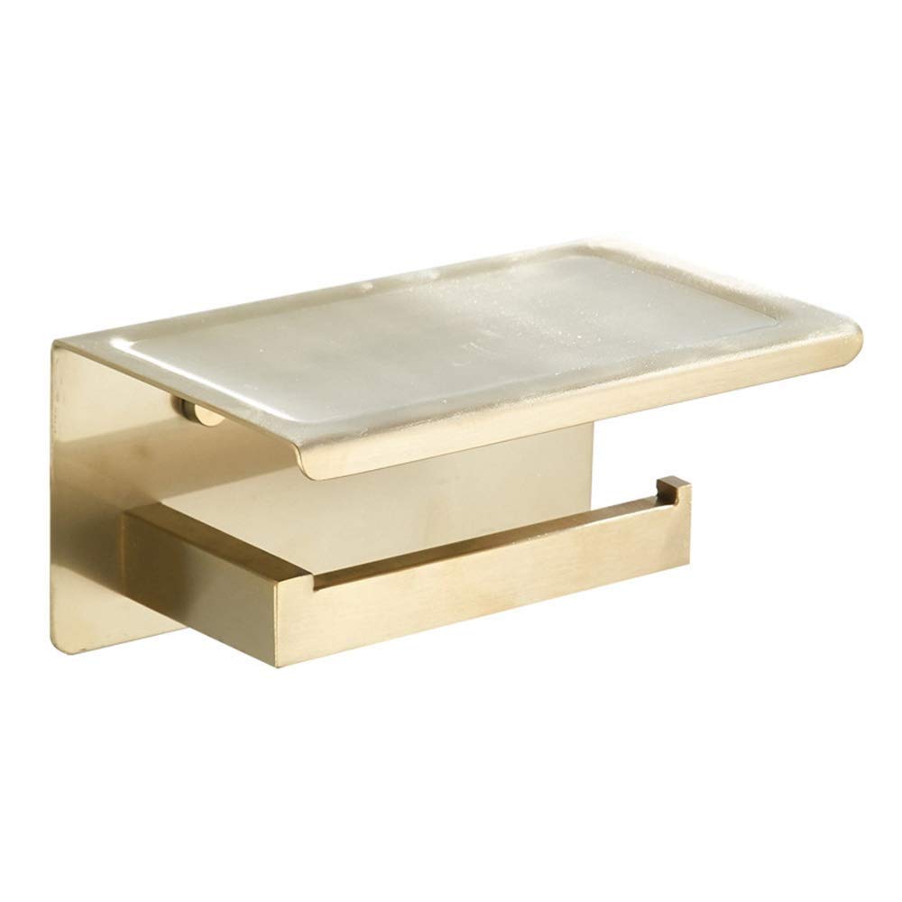 Wall Mount Toilet Paper Holder with Storage Shelf - Space Saving Paper Towel Holder for Kitchen, Pantry, Laundry & Garage Organization - Perfect for Small Spaces & Home Storage Solutions