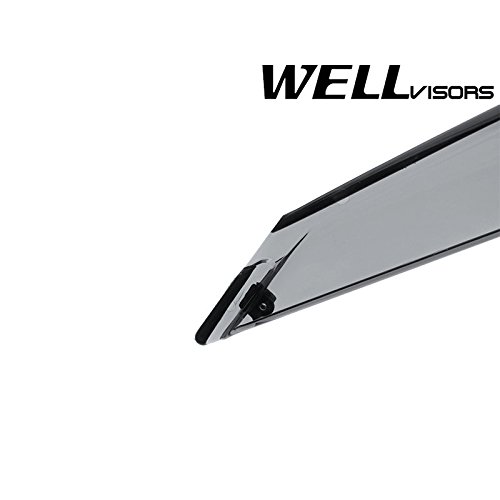 WellVisors Side Window Deflectors for Fiat 500L 2014-2020 Models - Clip-On Rain Guards & Wind Deflectors - Perfect for Rain Protection and Fresh Air Driving