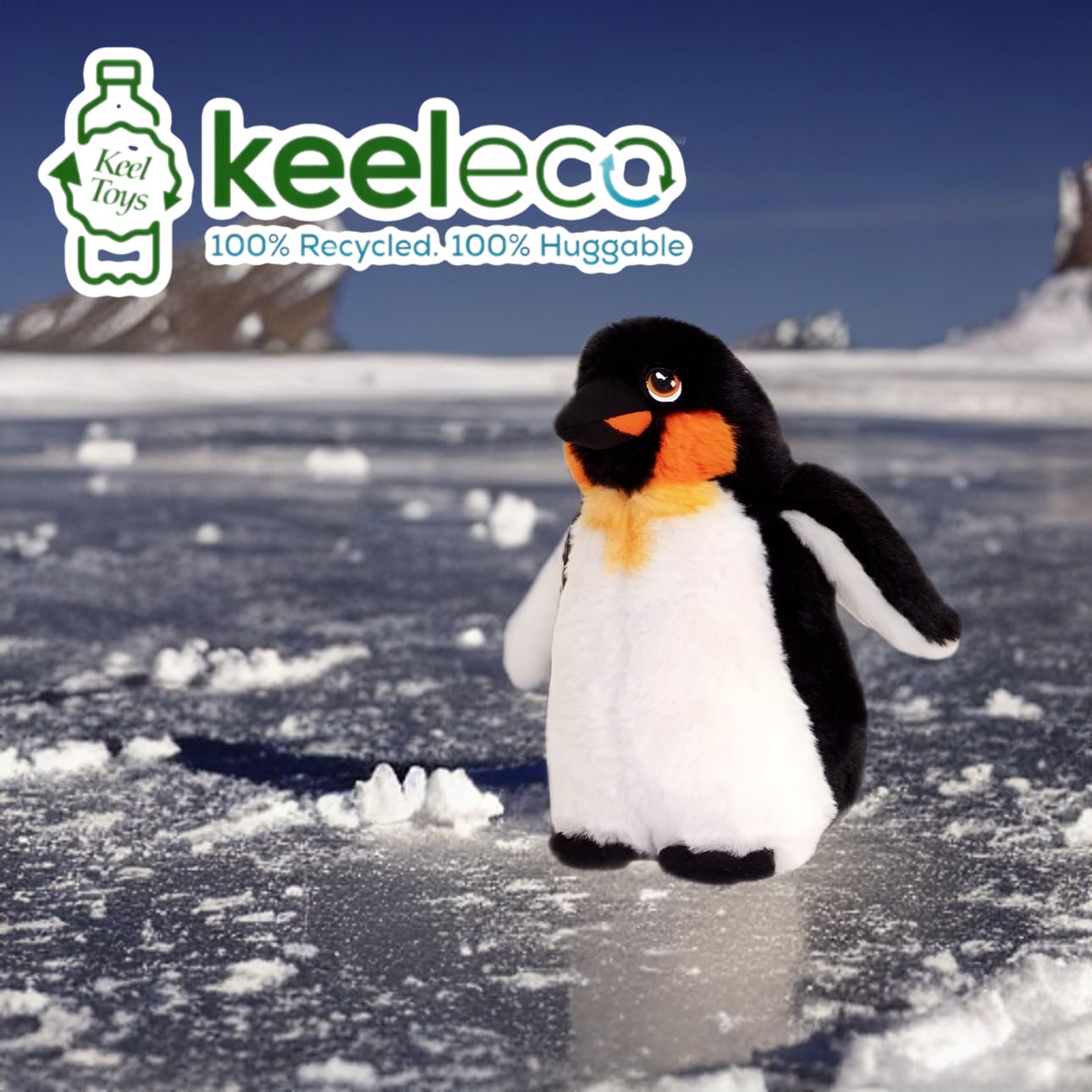 Deluxe Paws 100% Recycled Plush Eco-Friendly Dog Toys - Emperor Penguin Design for Small & Medium Dogs | Sustainable Pet Chew Toys for Indoor Play & Training | Perfect for Eco-Conscious Pet Owners