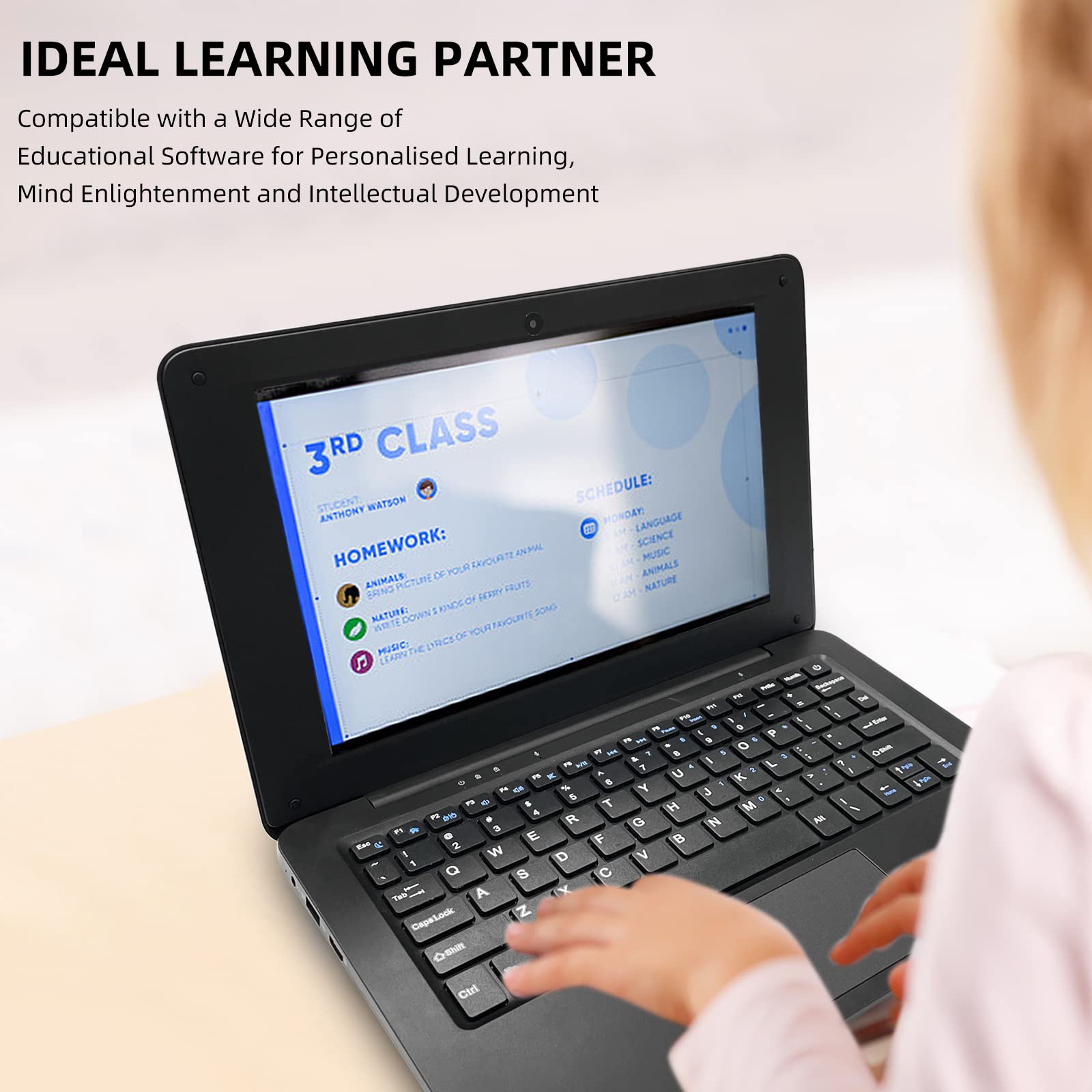 iSTYLE 10.1 Inch Windows 10 Ultra Thin Laptop - Intel Quad Core, 2GB RAM, 32GB Storage, Expandable to 1TB, USB 3.0, WiFi, HDMI, Bluetooth | Portable Netbook for Students, Business Travel & Home Office (Black)