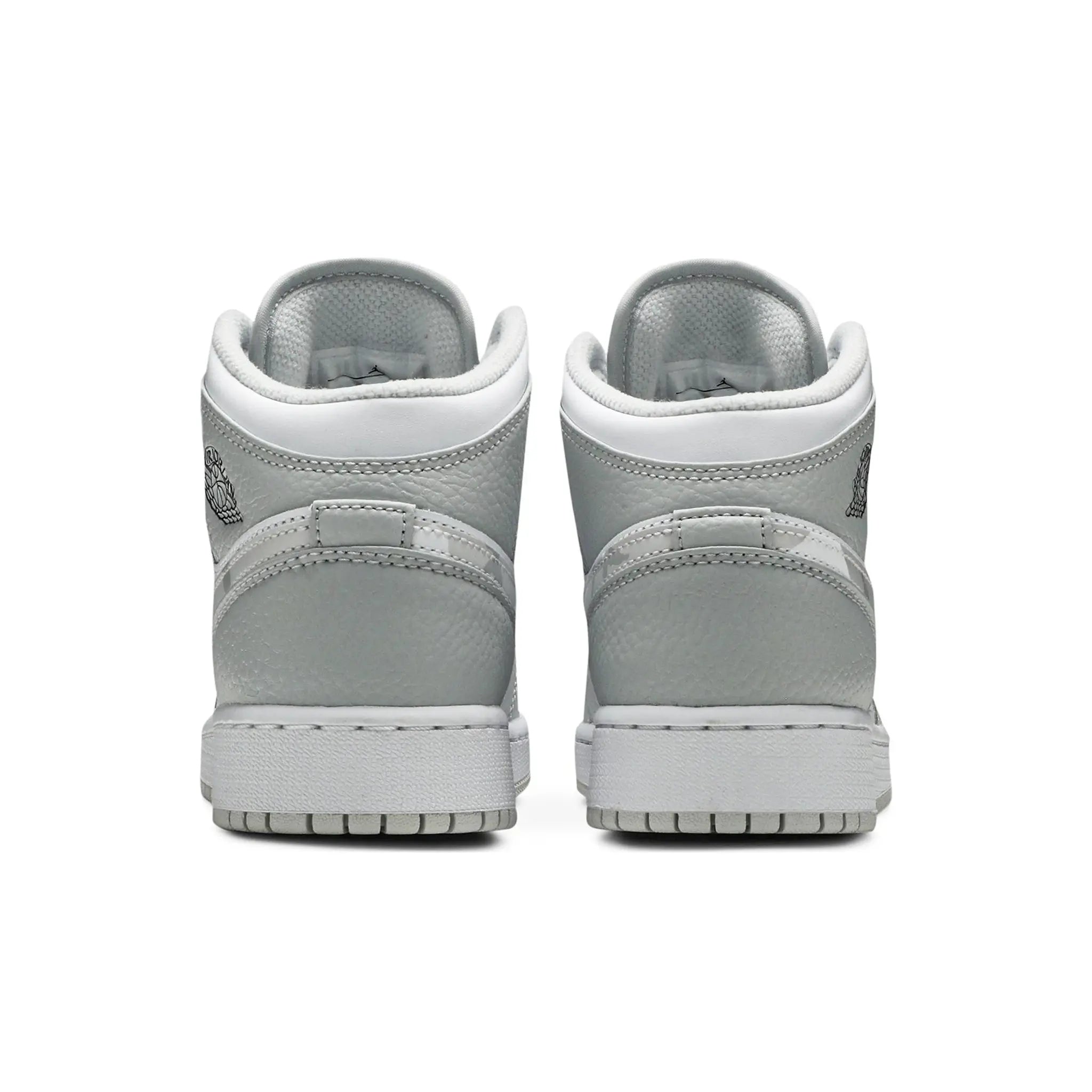 Air Jordan 1 Mid Grey Camo Sneakers for Girls (GS) - Comfortable Basketball Shoes for School, Sports & Casual Wear