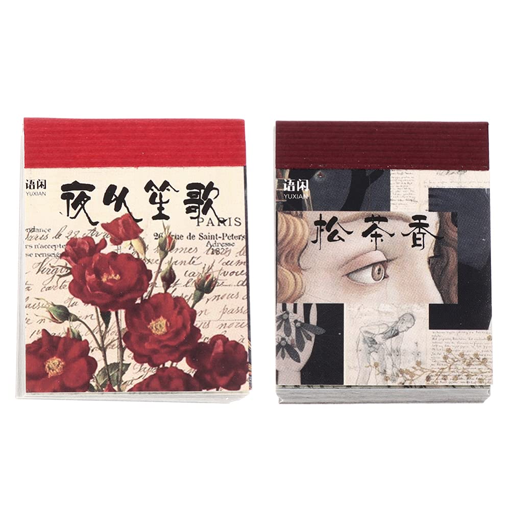 EXCEART 730 Sheets Vintage Scrapbooking Paper - Floral Plants Journaling Craft Paper for DIY Art Projects, Scrapbooks, Photo Albums & Card Making - Retro Style Decorative Paper for Memory Books and Creative Journals