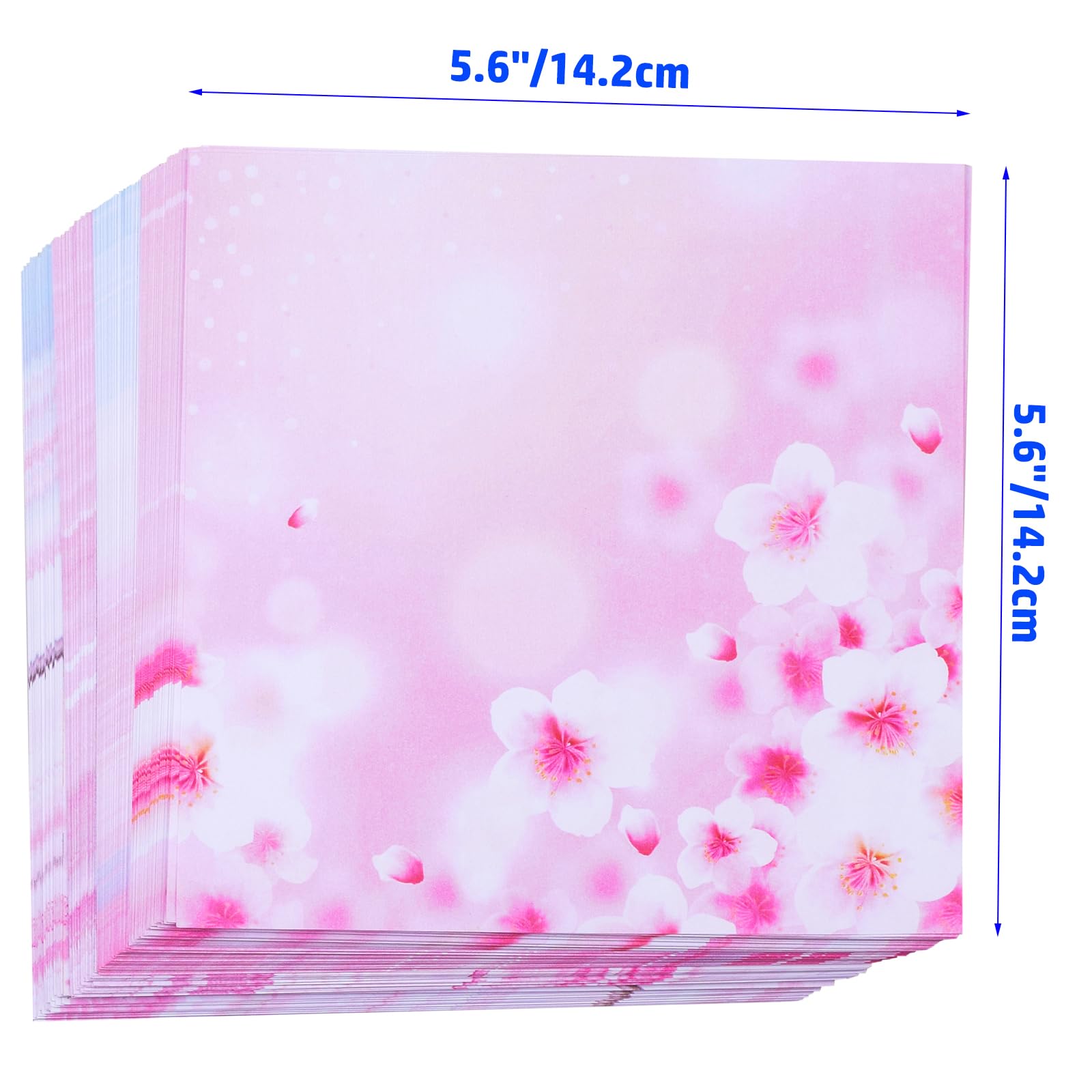 200 Sheets Double-Sided Origami Paper - 5.6 x 5.6 Inch Colorful Flower Pattern Wrapping Paper Kit for DIY Arts & Crafts | Perfect for Gift Wrapping, Scrapbooking, and Japanese Paper Folding Projects