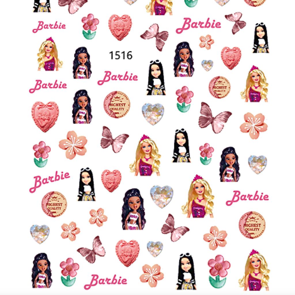 Barbie Nail Art Stickers for Girls - Self-Adhesive Nail Decals with 100+ Designs - Perfect for Parties, DIY Manicures & Gift Giving