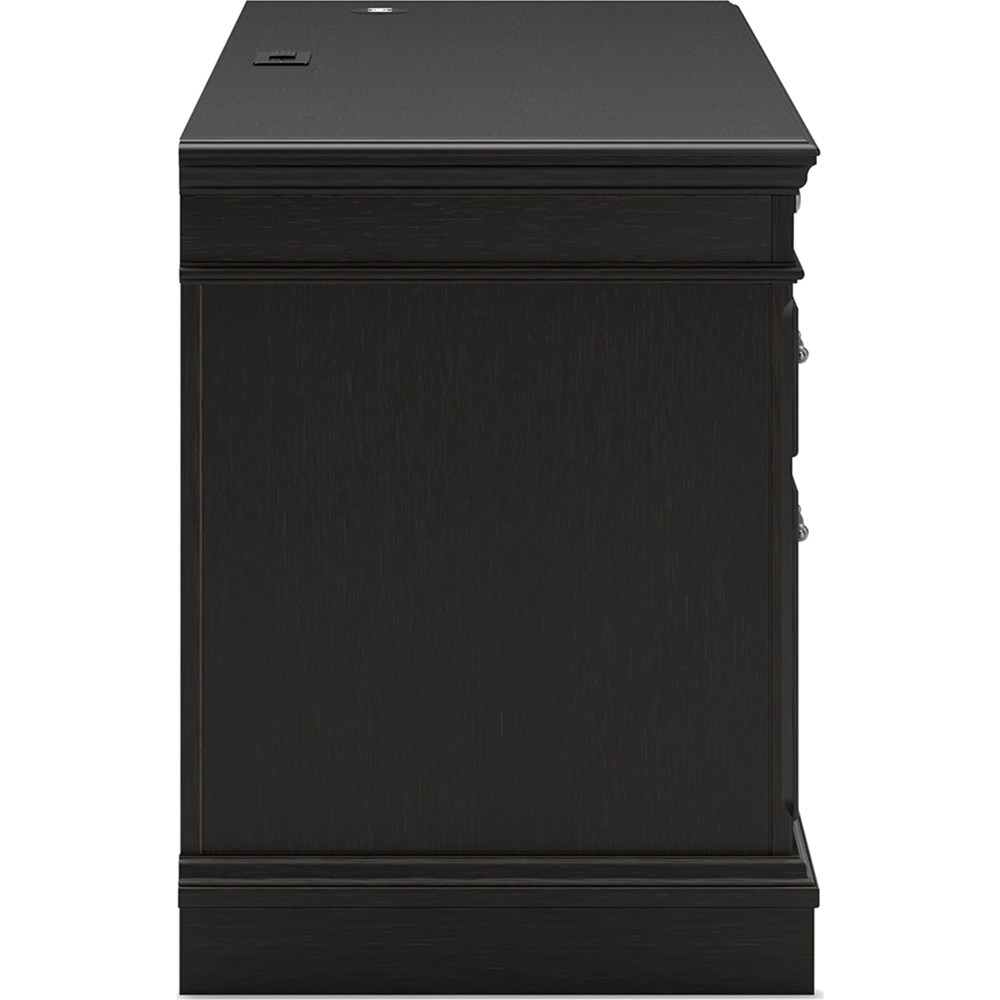Beckincreek Black Office Desk - Modern Writing Desk for Home & Office Workspace, Study, and Small Spaces