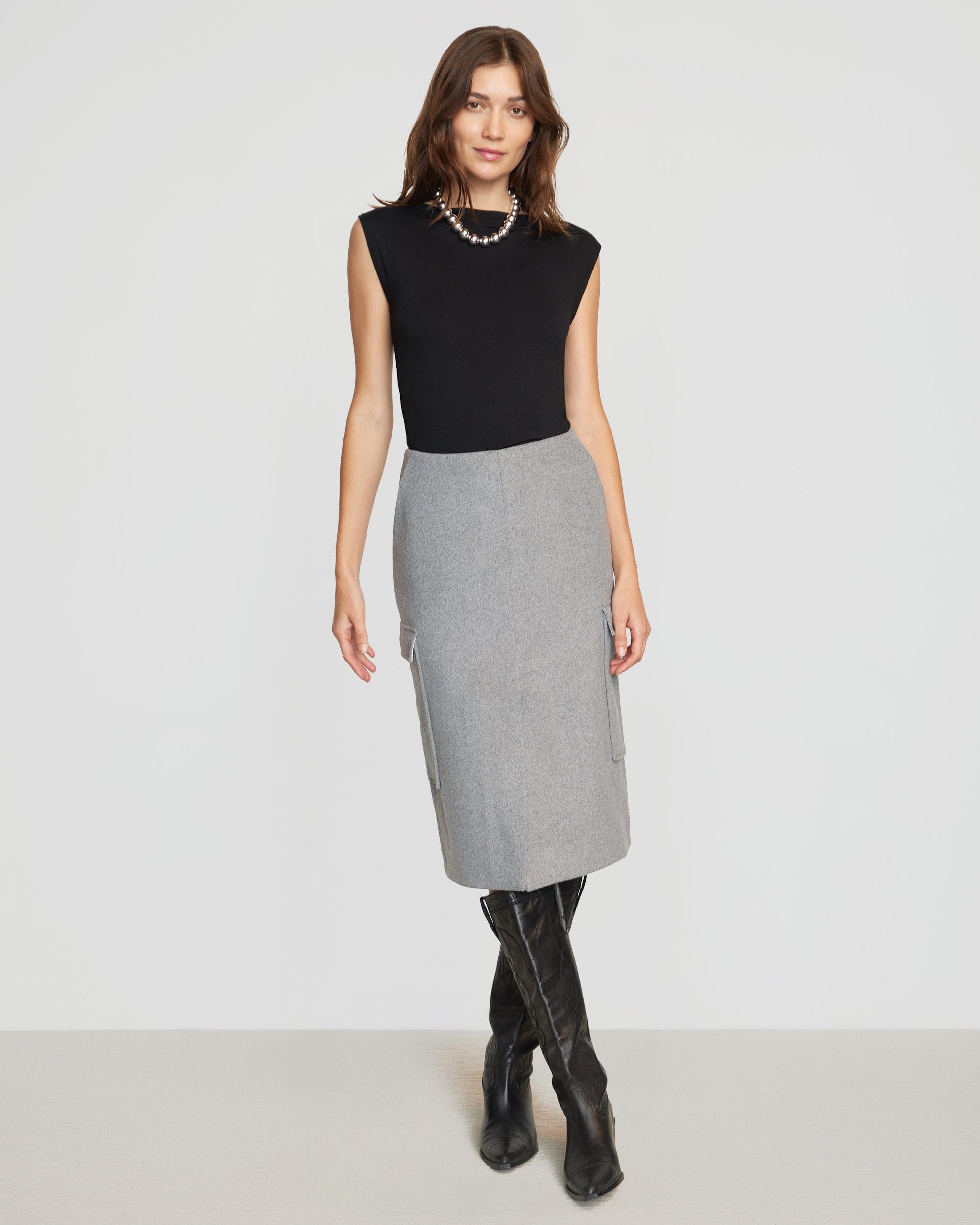 Eileen Women's Wool Blend Skirt - Soft & Comfortable Winter A-Line Skirt for Office, Party & Casual Wear