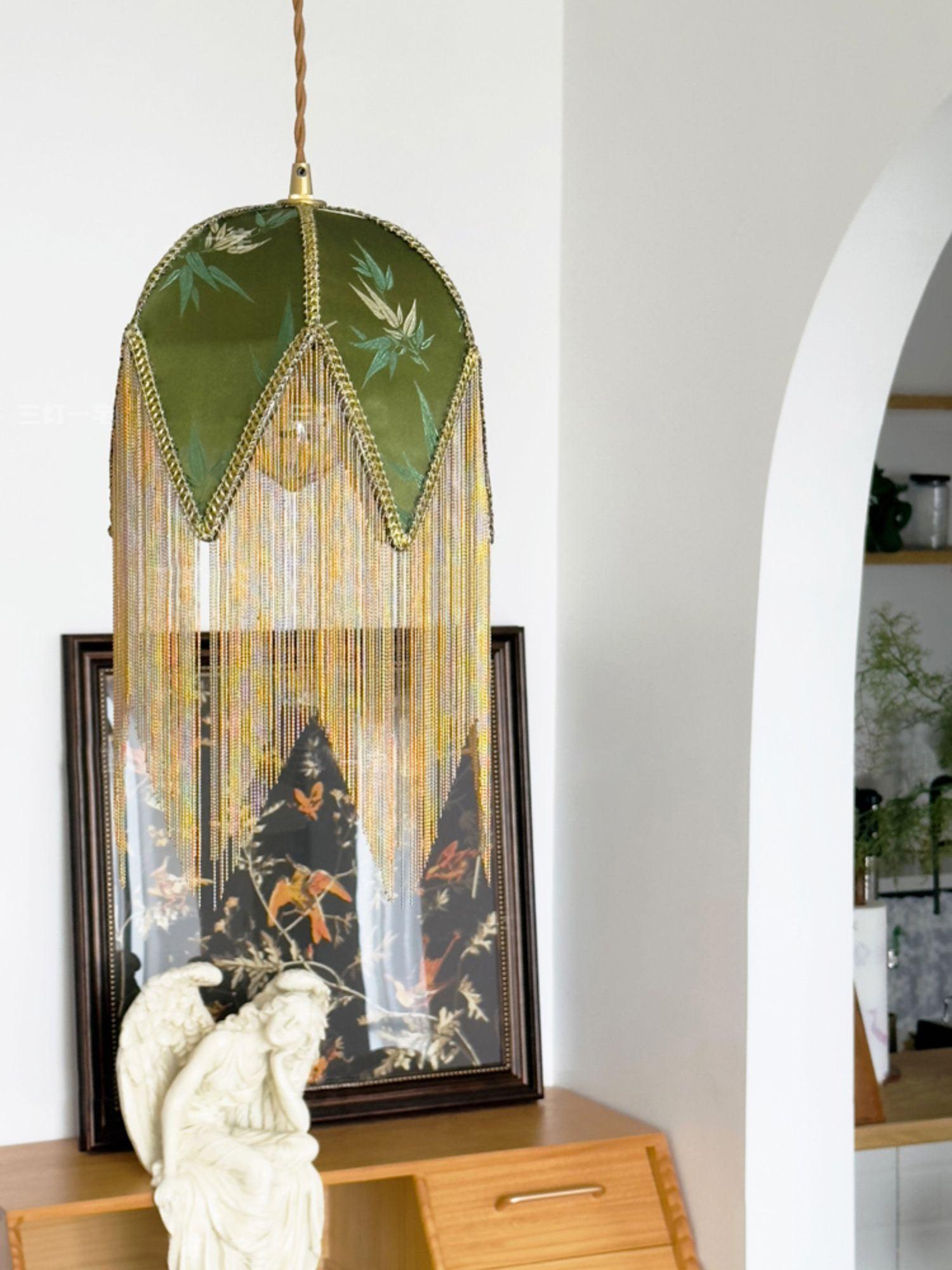 Stylish Bette Fringed Pendant Lamp - Modern Boho Chandelier for Dining Room, Bedroom & Living Room Lighting Decor