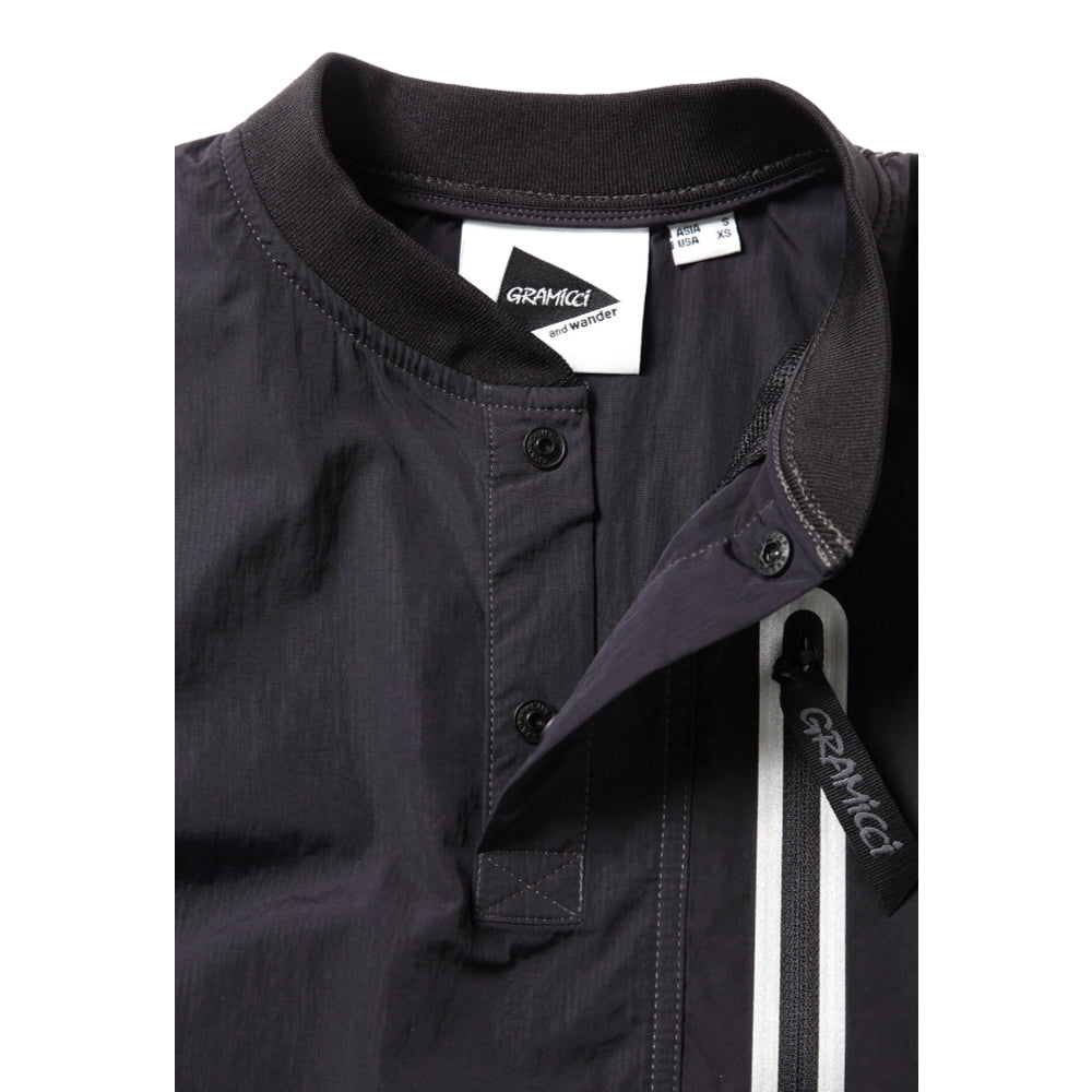 GRAMICCI x ANDWANDER Patchwork Wind Tee - Black | Lightweight Outdoor Windbreaker for Hiking & Urban Exploration