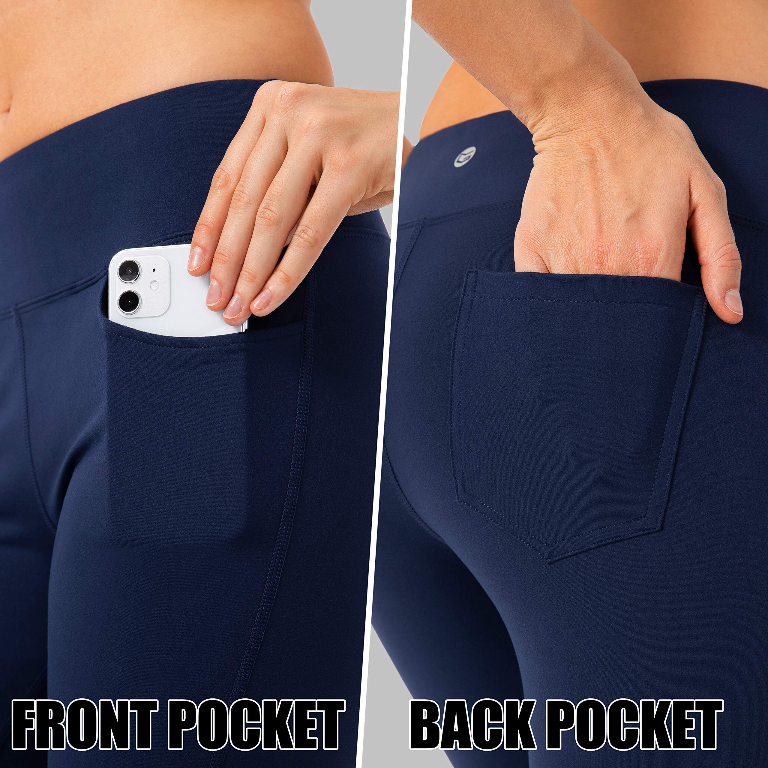 Gradual Women's High Waist Yoga Pants with 4 Pockets - Bootcut Work Dress Pants for Yoga, Office & Casual Wear