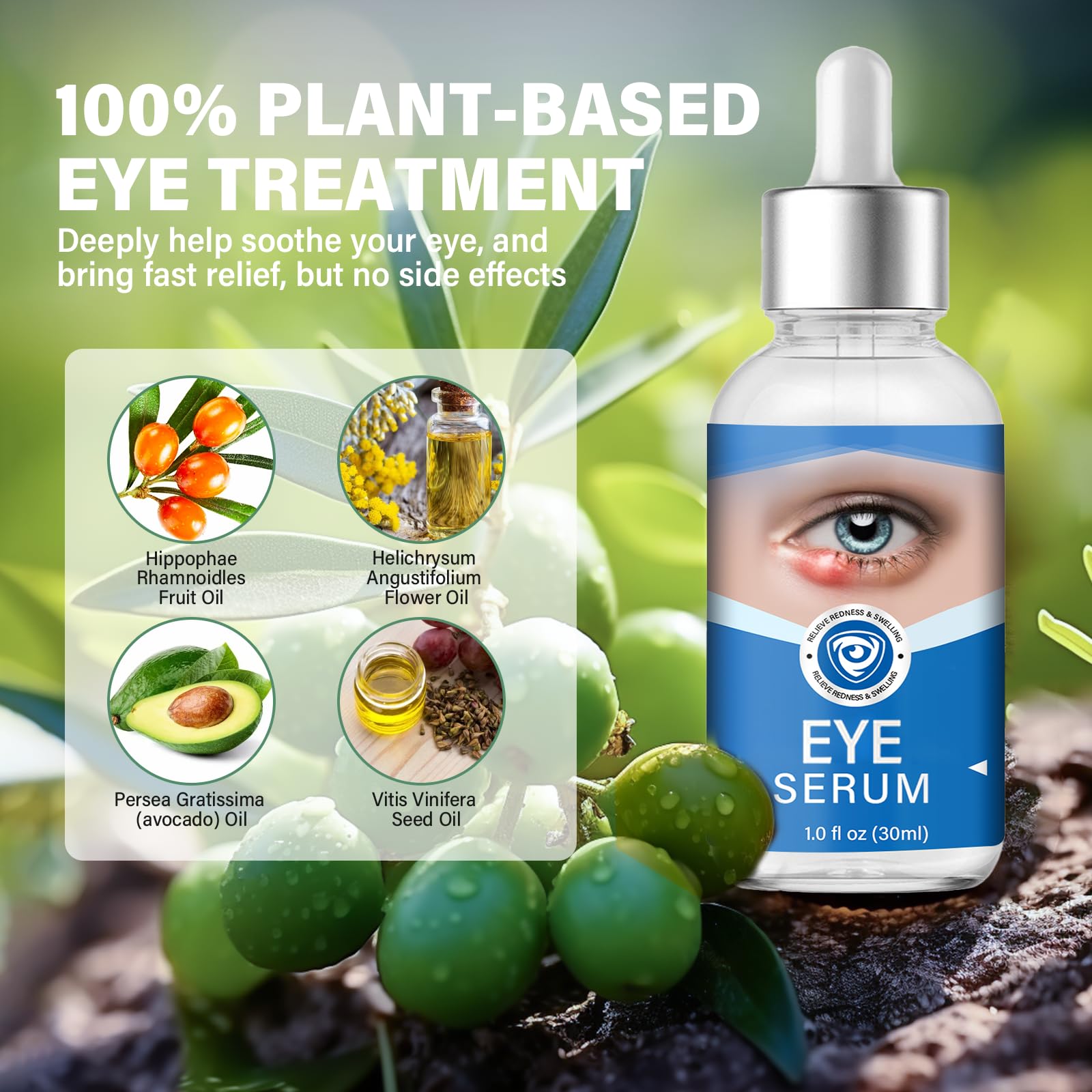 Effective Eye Serum for Chalazion & Blepharitis Treatment - Gentle Lash & Eye Cleanser (30mL) - Soothes Irritation & Promotes Healing for Daily Eye Care Routine