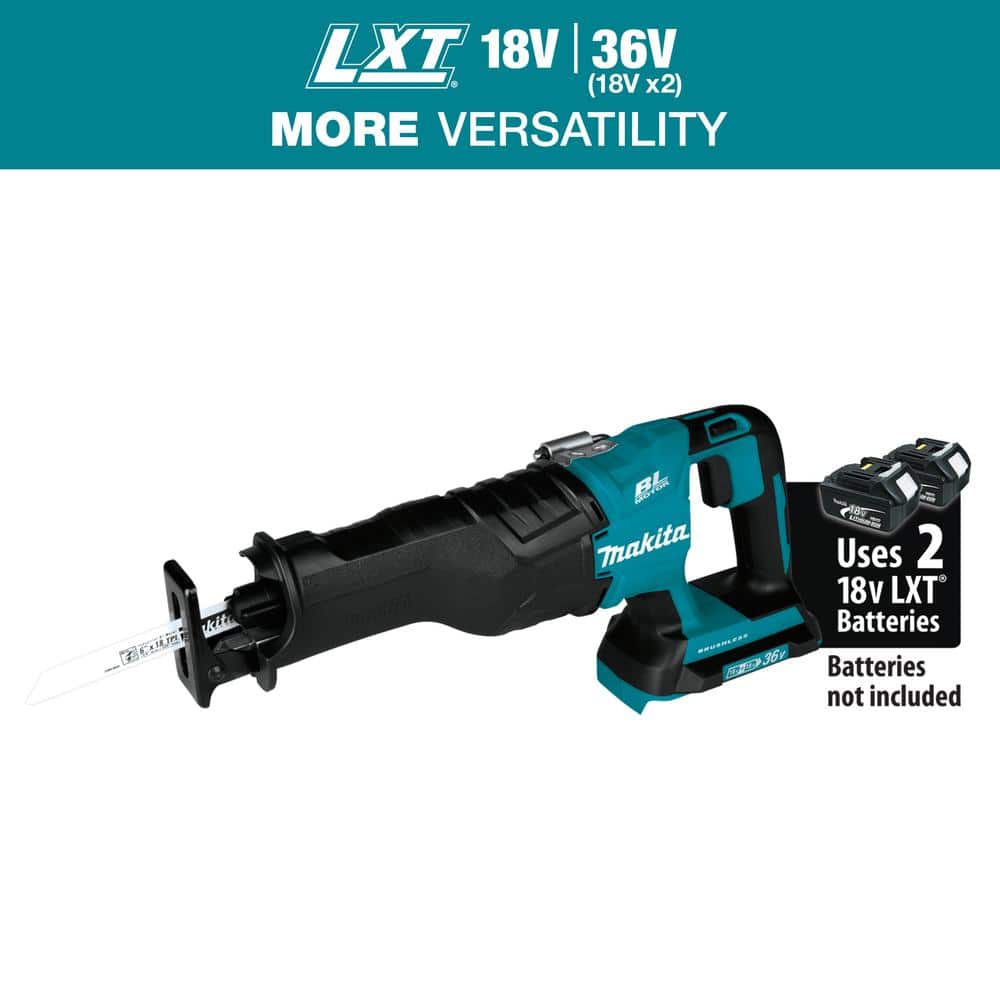 18V X2 (36V) LXT Brushless Cordless Reciprocating Saw - Tool Only - Powerful Cutting for Wood, Metal & Demolition - Ideal for Construction, Renovation & DIY Projects