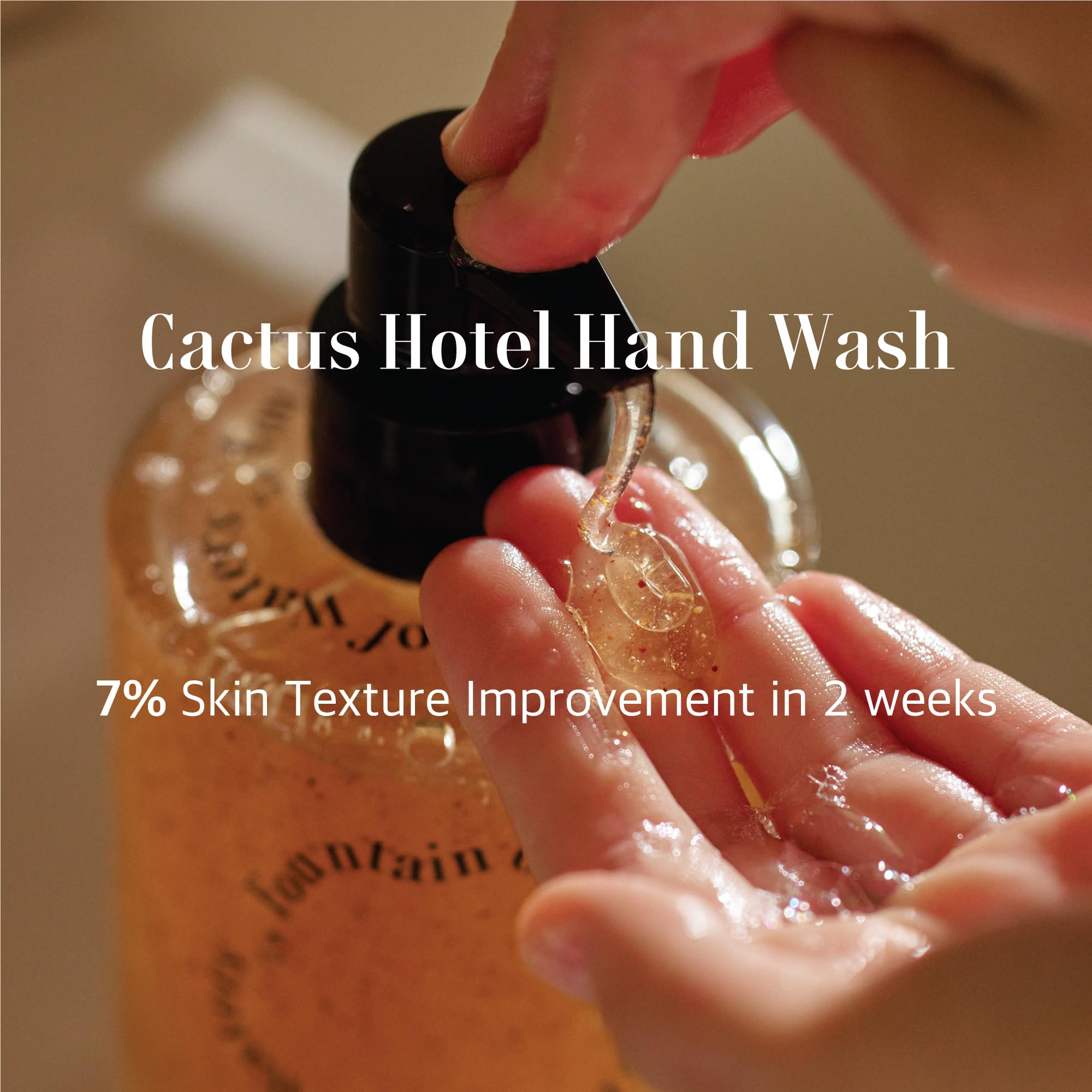 Fountain of Waters Hand Wash 300ML - Cactus Hotel Collection | Moisturizing Liquid Soap for Bathroom & Kitchen | Gentle Cleansing for Dry Skin | Perfect for Home, Hotel, and Spa Use