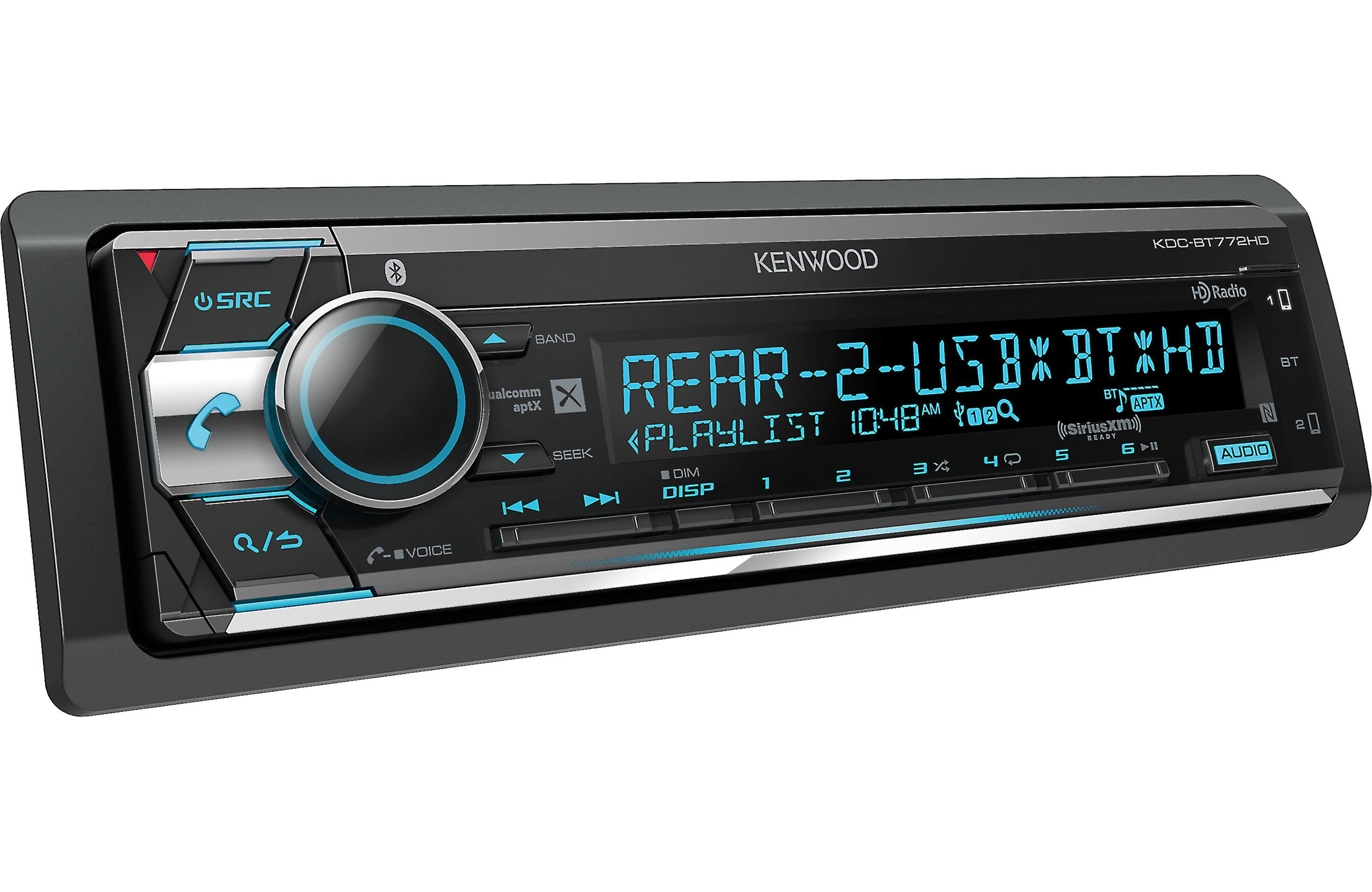 Kenwood KDC-BT772HD Bluetooth CD Receiver - Car Stereo with HD Radio & Hands-Free Calling for Enhanced Driving Experience