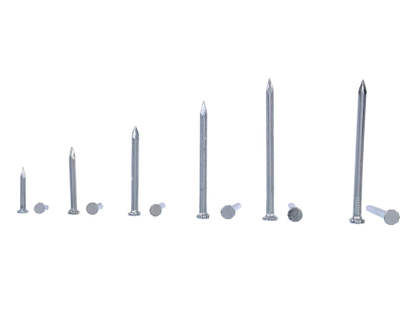 220-Piece Assorted Concrete Nails Set - 5 Different Sizes for Masonry, Construction & DIY Projects - Heavy Duty Fasteners for Concrete, Brick & Wood