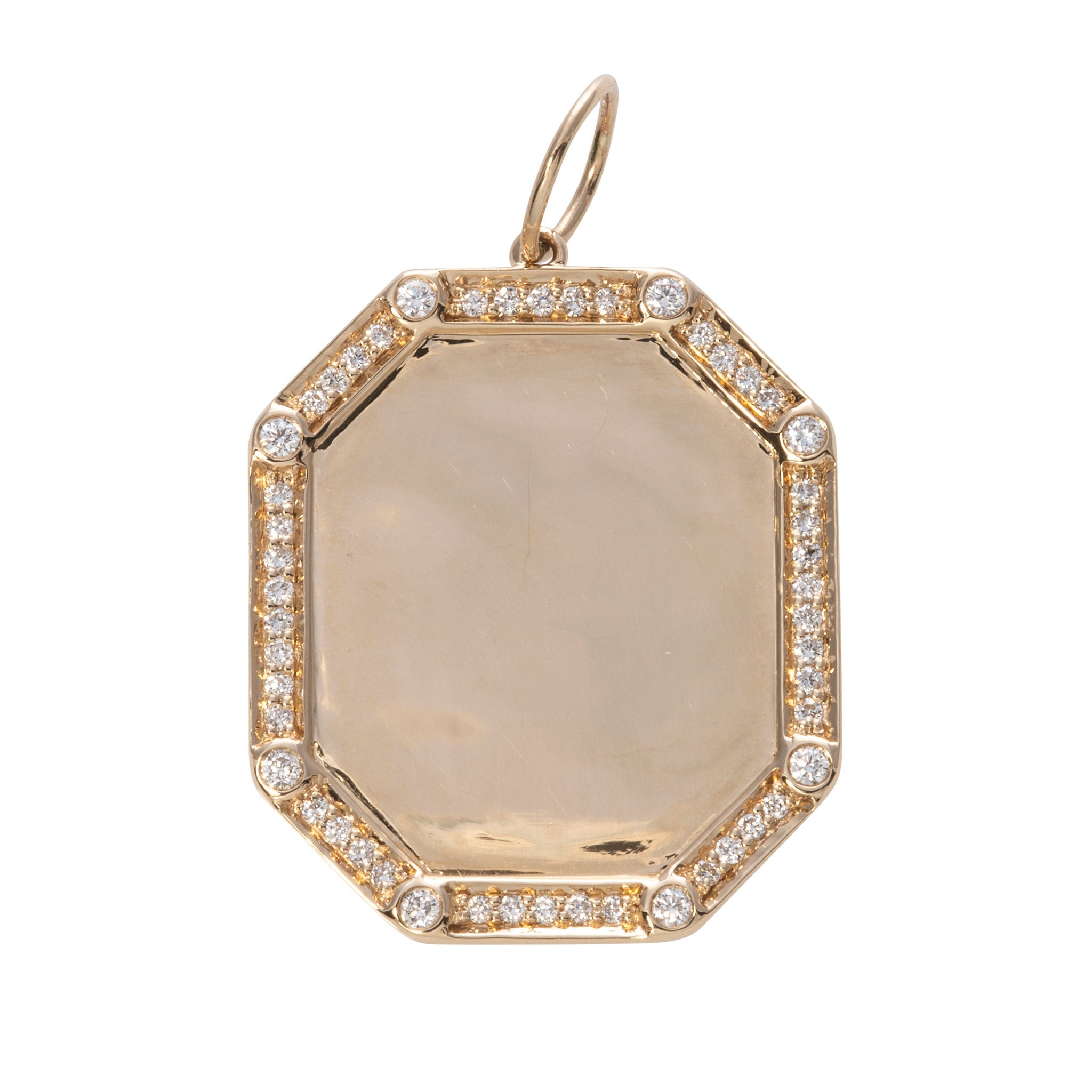 0.65ctw Diamond 14K Yellow Gold Rectangular Octagon Pendant Necklace for Women - Elegant Jewelry Gift for Anniversary, Birthday & Special Occasions