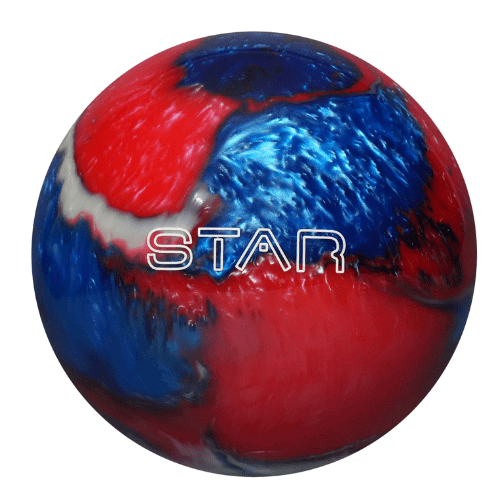 ELITE Star Red White Blue Bowling Ball - Professional Performance for Strikes & Spares | Perfect for League Play, Tournaments & Casual Bowling
