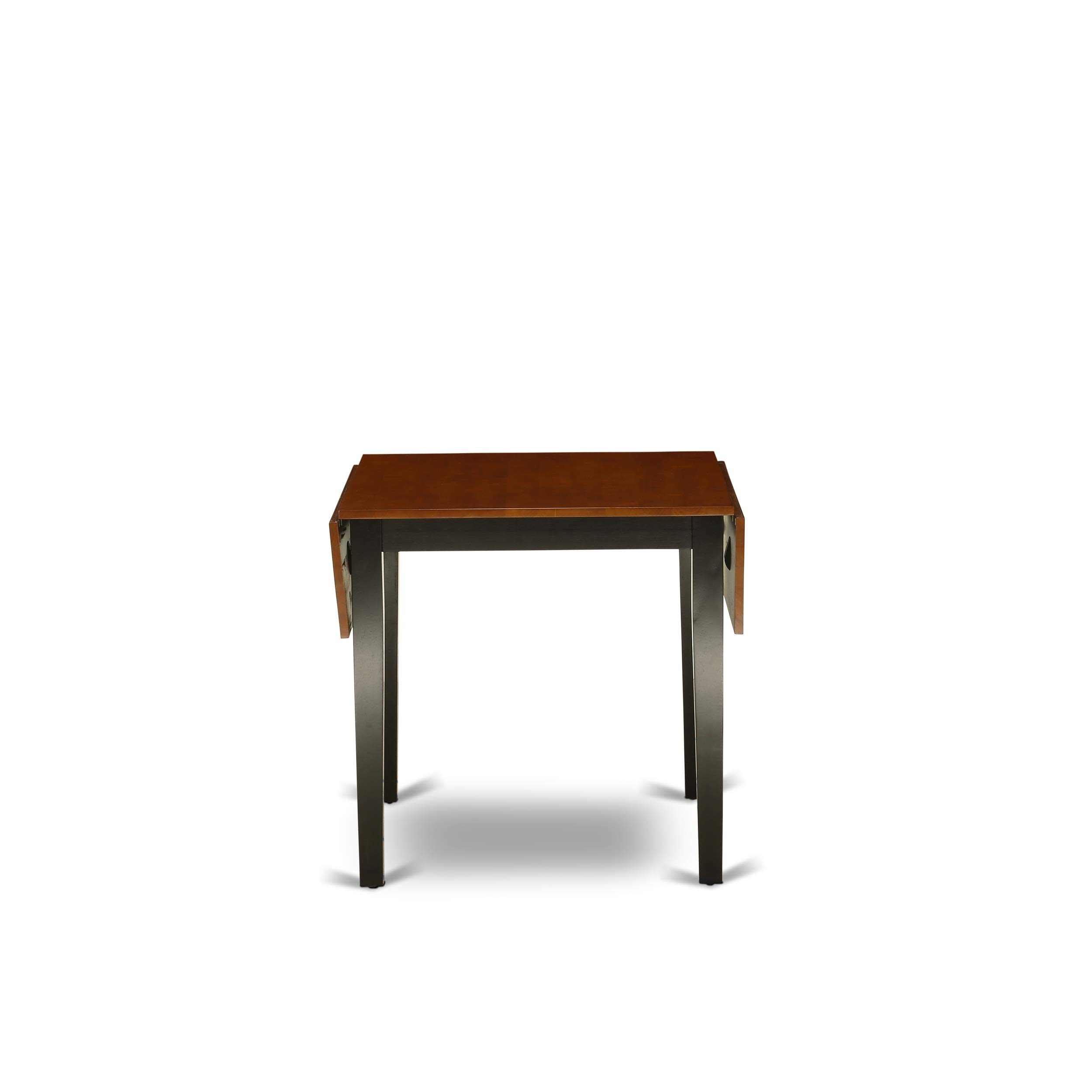 Modern 3-Piece Dining Table Set with Drop-Leaf Rectangle Wooden Table & 2 Chairs - 30x48 Inch, Black & Cherry Finish - Perfect for Small Spaces, Apartments & Cozy Dining Areas