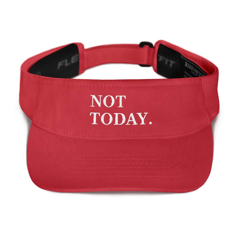 Not Today Embroidered Visor Hat - Stylish Sun Protection for Outdoor Activities, Sports & Casual Wear