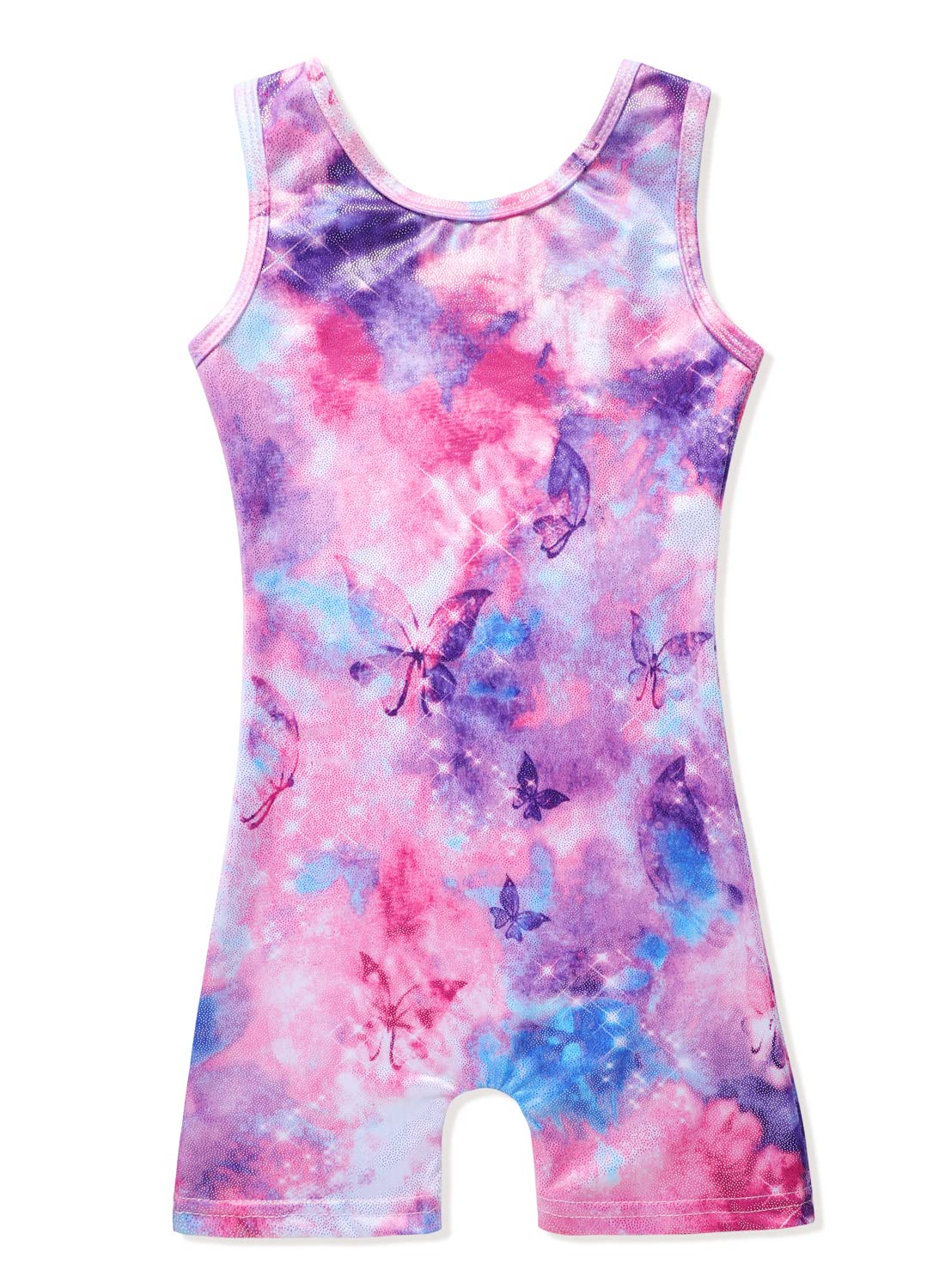 Girls Gymnastics Leotards - Toddler Dance Biketards with Mermaid & Unicorn Designs - Shiny Rainbow, Blue & Hot Pink Athletic Dance Wear - Perfect for Ballet, Cheerleading & Performance Costumes