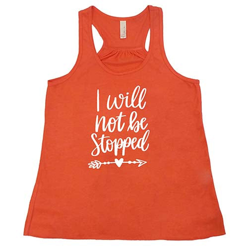 I Will Not Be Stopped Shirt - Motivational T-Shirt for Women & Men - Inspirational Quote Tee for Gym, Workout, Running & Everyday Wear