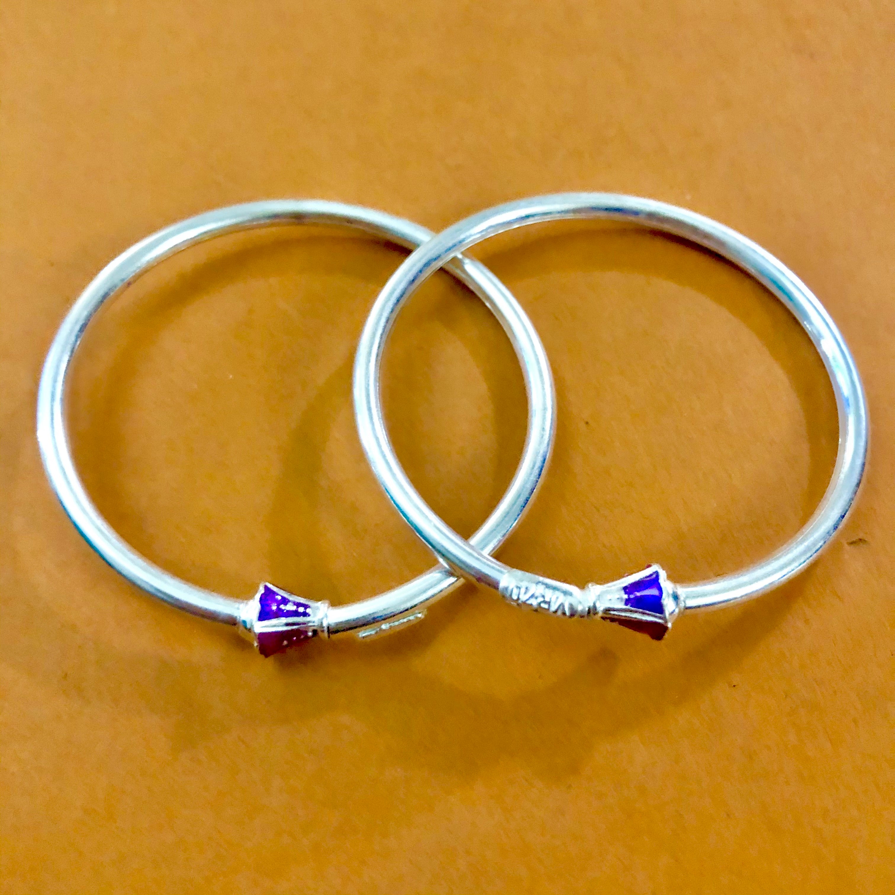 925 Sterling Silver Adjustable Baby Bangle Set - Unisex Openable Bracelet for Newborns & Toddlers - Perfect for Christening, Baby Shower Gifts & First Birthday Presents