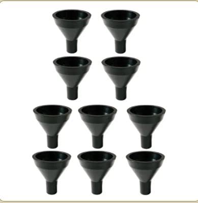 Premium RMC Molded Powder Funnel - Durable Plastic Powder Transfer Funnel for Reloading, Cooking, Lab Use & DIY Projects - Perfect for Gunpowder, Spices, Chemicals & More