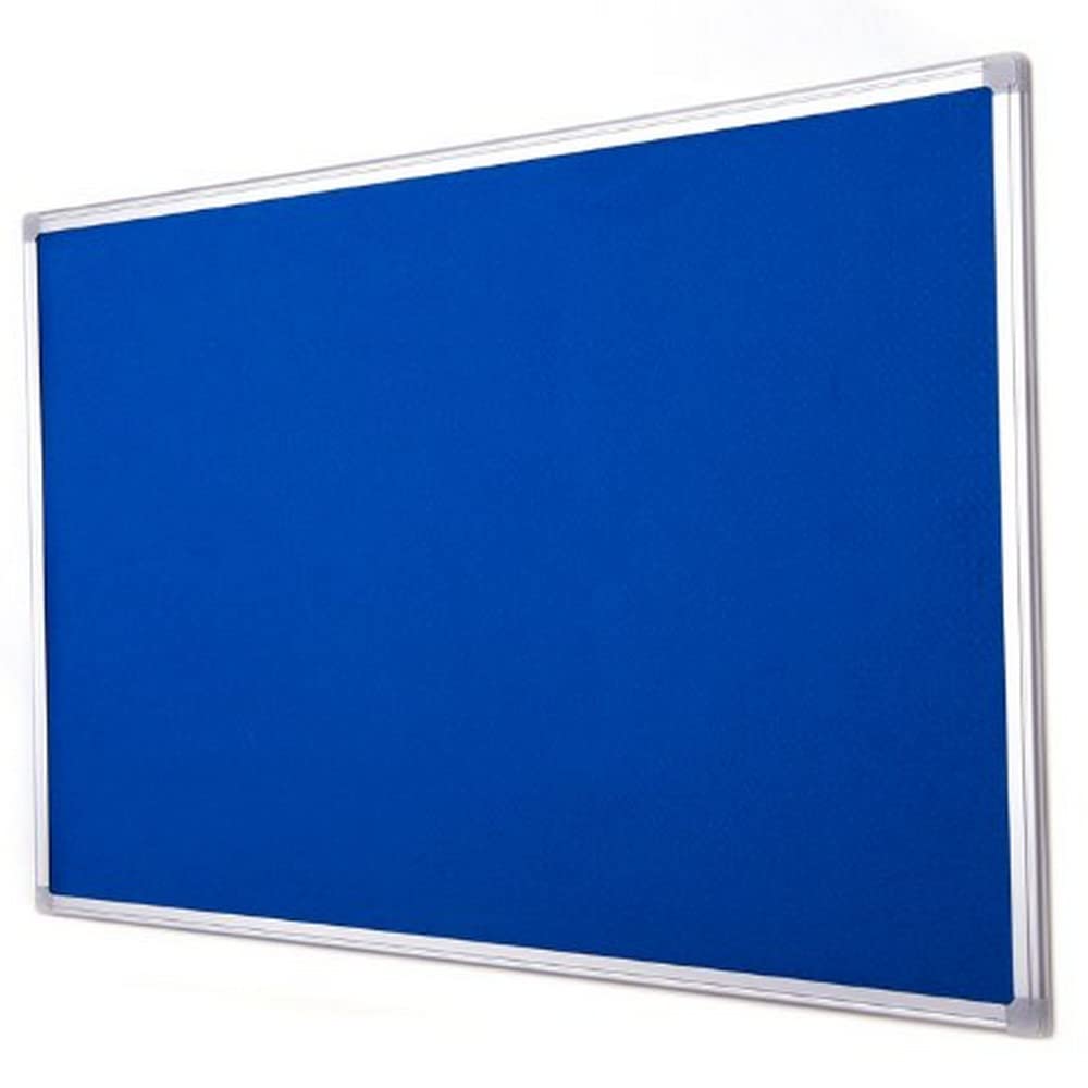 Premium Blue Felt Notice Board with Aluminum Frame - 47