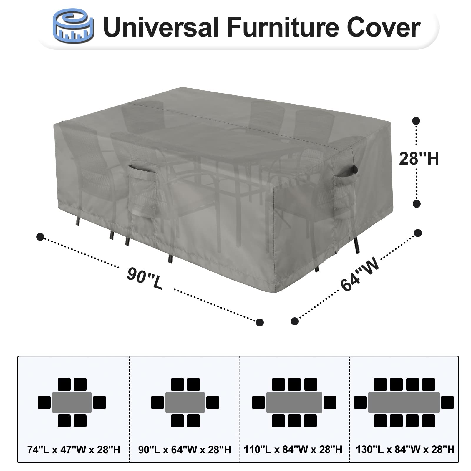 Outdoor Waterproof Patio Furniture Covers 90