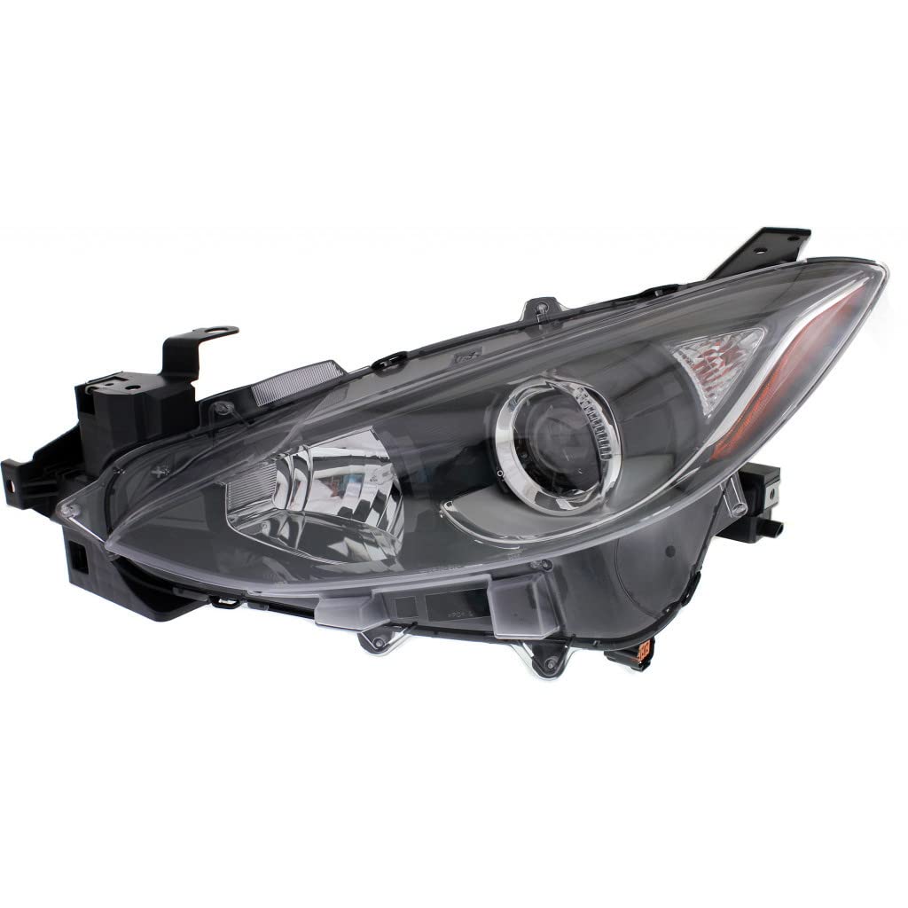 2014-2016 Mazda 3 Driver Side Headlight Assembly with Bulbs - DOT Certified (Part #MA2502144, BPW9-51-0L0A) - Perfect for Night Driving & Foggy Conditions