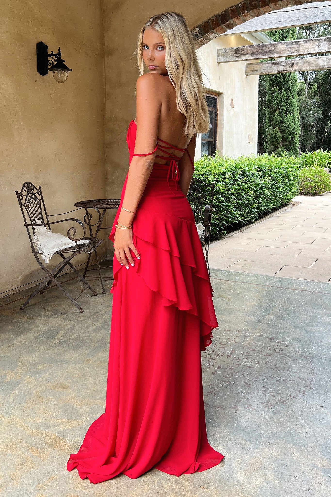 Anais Maxi Dress in Red - Elegant Long Flowy Dress for Women | Perfect for Summer, Beach, Parties & Special Occasions
