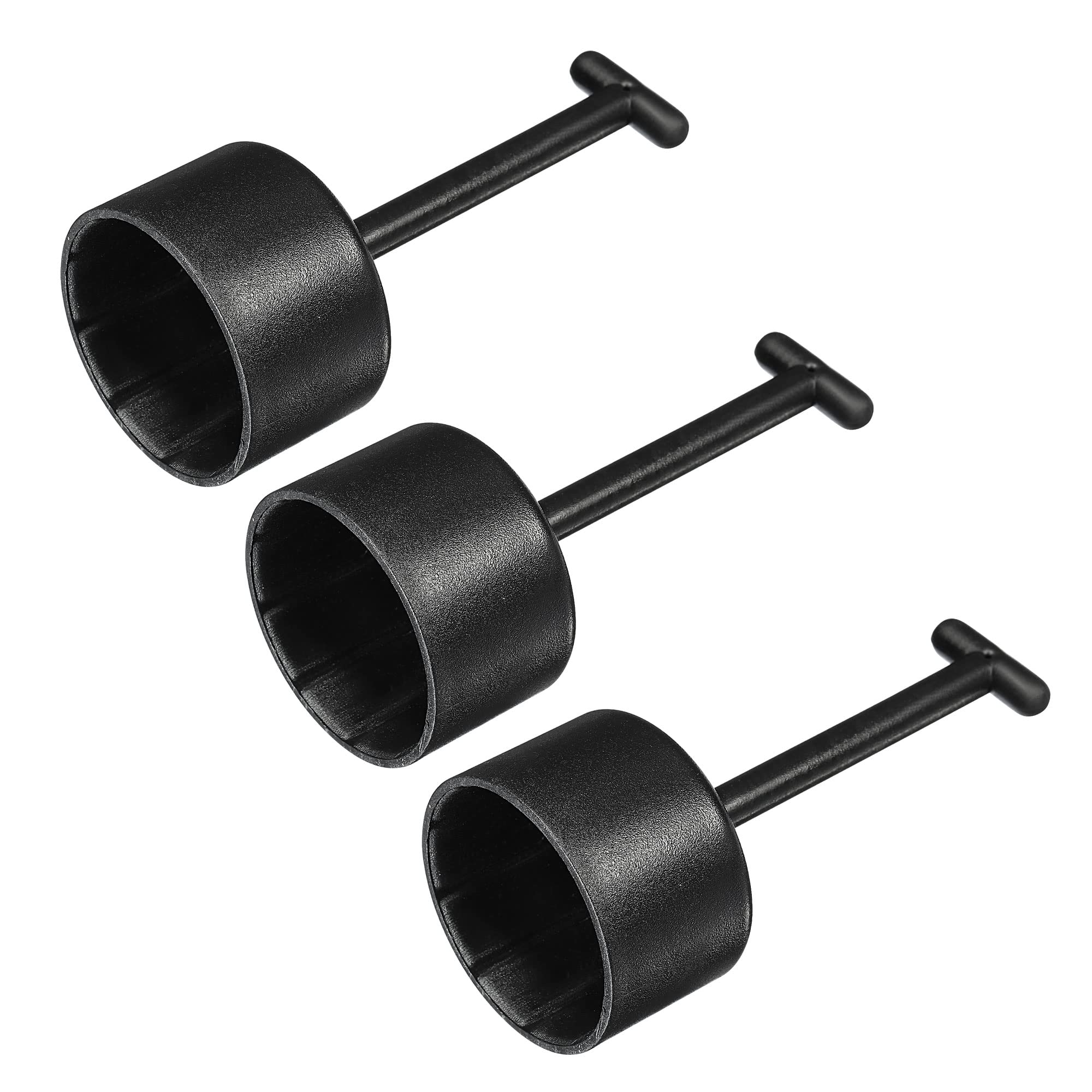 MECCANIXITY 10 Teeth E26/E27 Socket Ring Removal Tool - T Type Medium Base Light Bulb Changer - 3 Pack Black Plastic - Easy Light Fixture Repair & Bulb Replacement Accessories for Home & Electricians