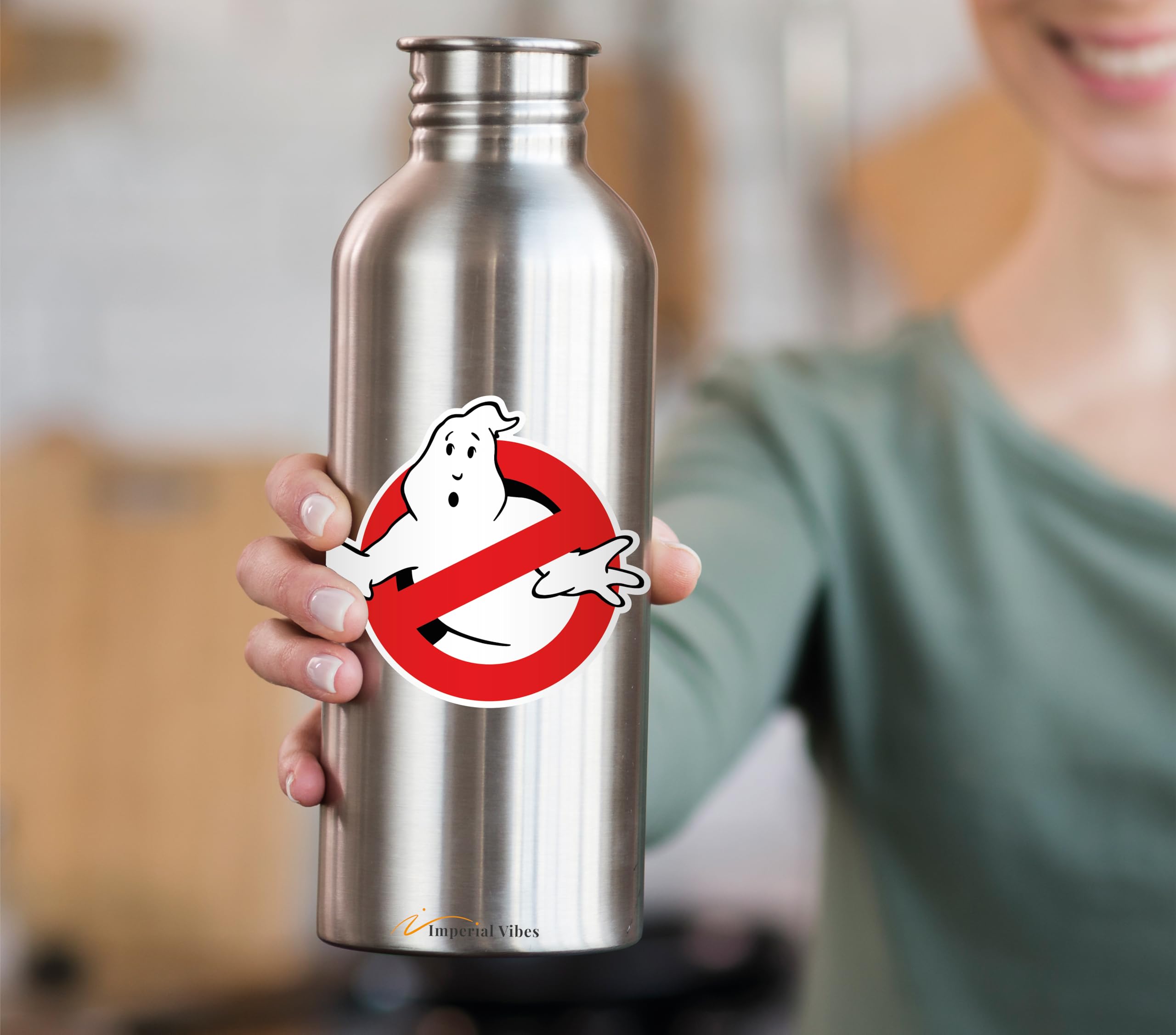 IMPERIAL VIBES - Ghost Busters Vinyl Decal Stickers (Pack of 2) - Waterproof Car, Truck, Van, Laptop & Water Bottle Decals - Removable Indoor/Outdoor Use - Perfect for Halloween Decor, Fan Gifts & Pop Culture Collectors