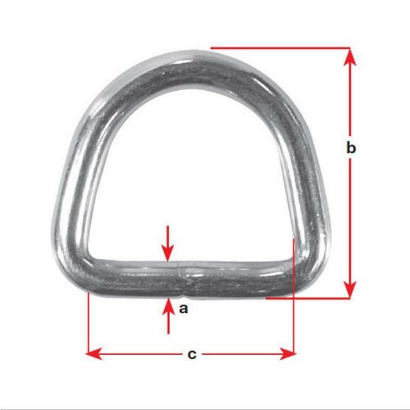 Premium Stainless Steel 'D' Rings - 8mm Thickness for Jewelry Making, DIY Crafts, Keychains & Leatherworking Accessories
