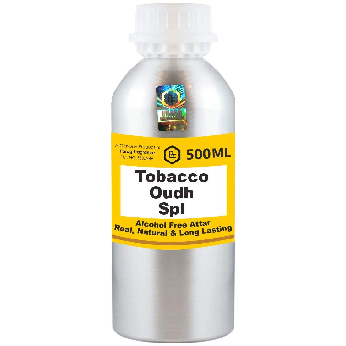 Premium Parag Fragrances Tobacco Oudh Attar 500ml - Alcohol-Free Long Lasting Perfume Oil for Men & Women | Luxury Arabian Scent for Daily Wear, Special Occasions & Religious Ceremonies | Wholesale Perfume Oil Pack | Itra | Fragrance Oil | Unisex Scent