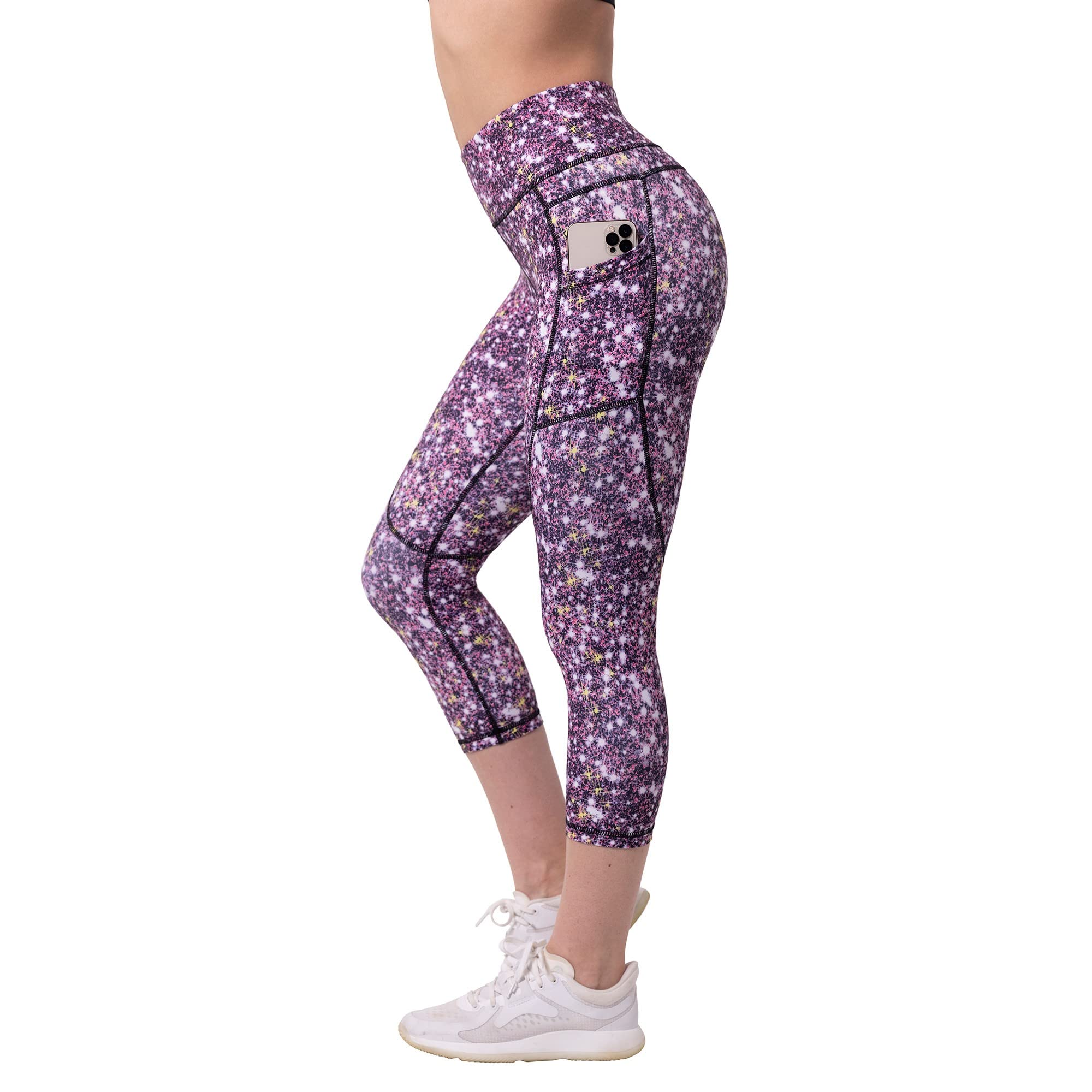 CompressionZ Women's High-Waist Compression Capri Leggings - Yoga, Running & Workout Tights for Women - Plus Size Activewear - Perfect for Gym, Pilates & Lounge Wear