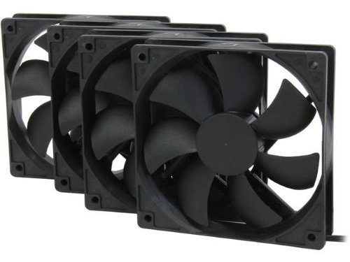 Rosewill 120mm Ultra Quiet Case Fan 4-Pack - Long Life Sleeve Bearing Computer Cooling Fan (ROCF-13001) for PC, Gaming Rig & Home Office Desktop - Perfect for Enhanced Airflow & Silent Operation